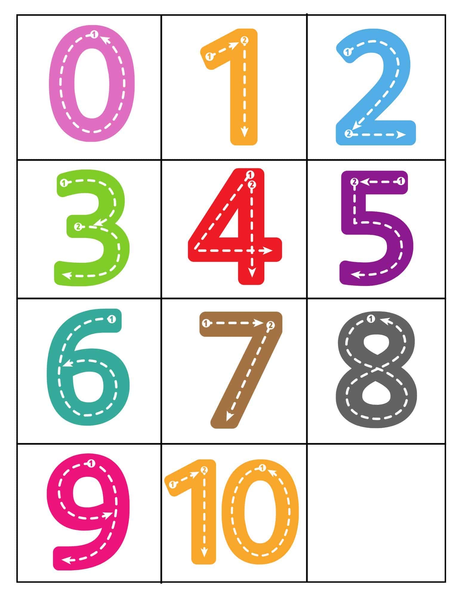0 10 Printable Numbers Free Templates In All Sizes Worksheets Library