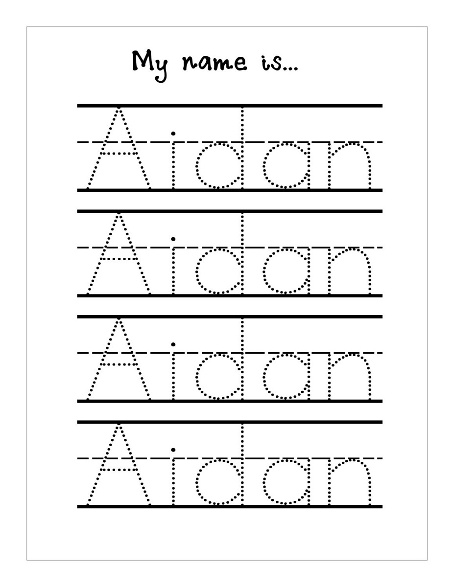 10 Best Preschool Name Tracing Printable Printablee Worksheets Library