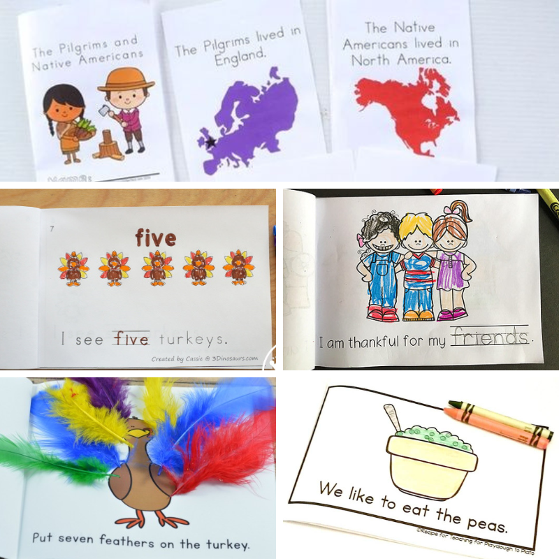 Printable Preschool Books On Thanksgiving