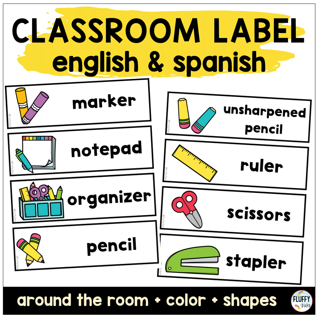 100 Fun Classroom Labels With Pictures For Back To School 