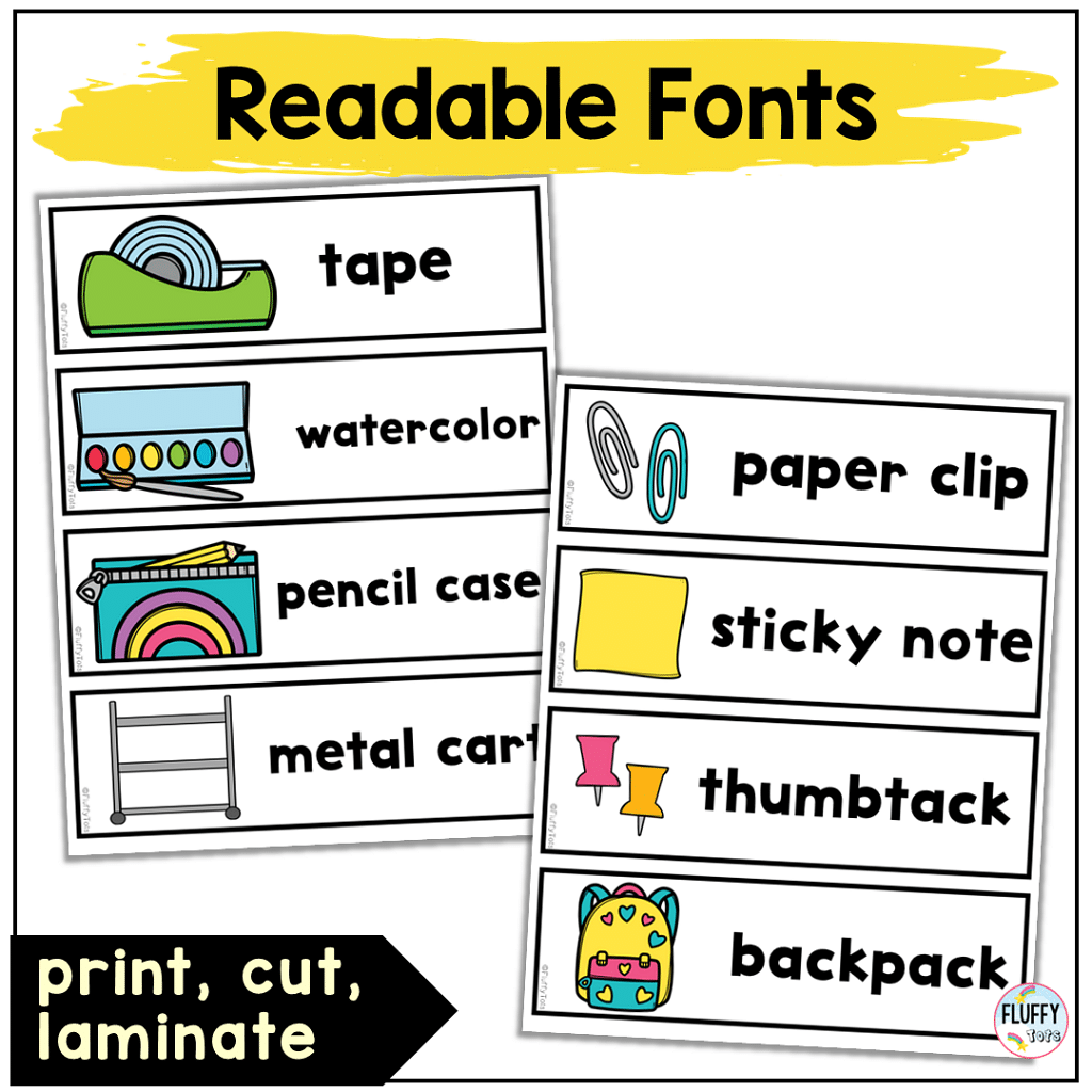 Printable Preschool Labels