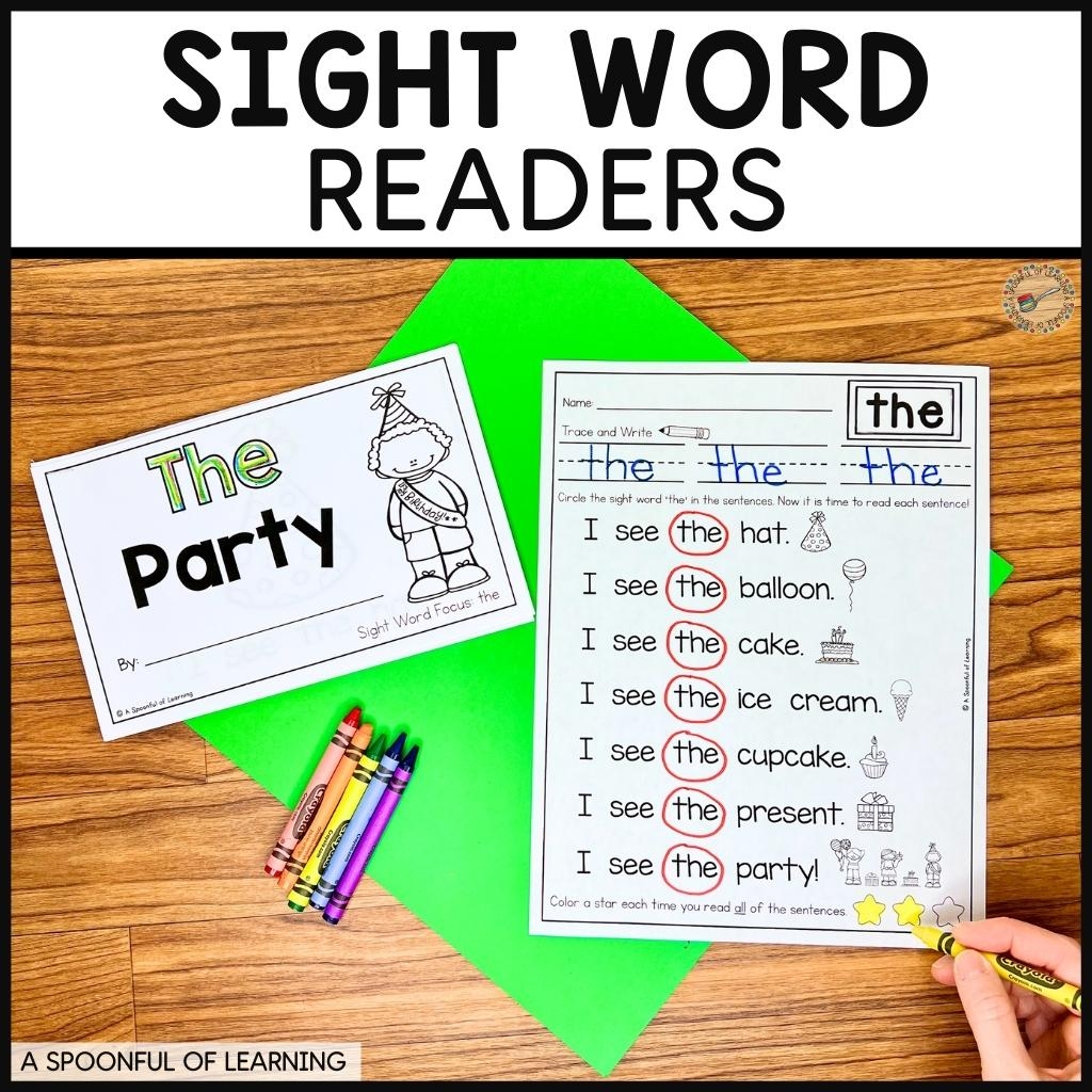 100 Printable Sight Word Readers For Kindergarten A Spoonful Of 