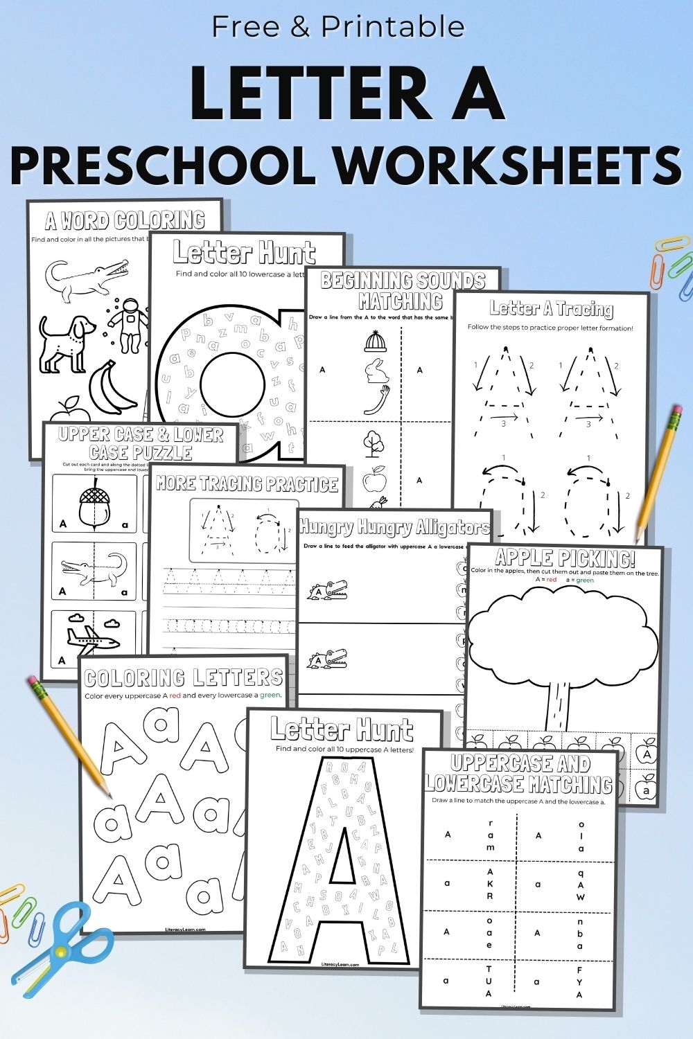 Free Printable Worksheets For Preschoolers Letters