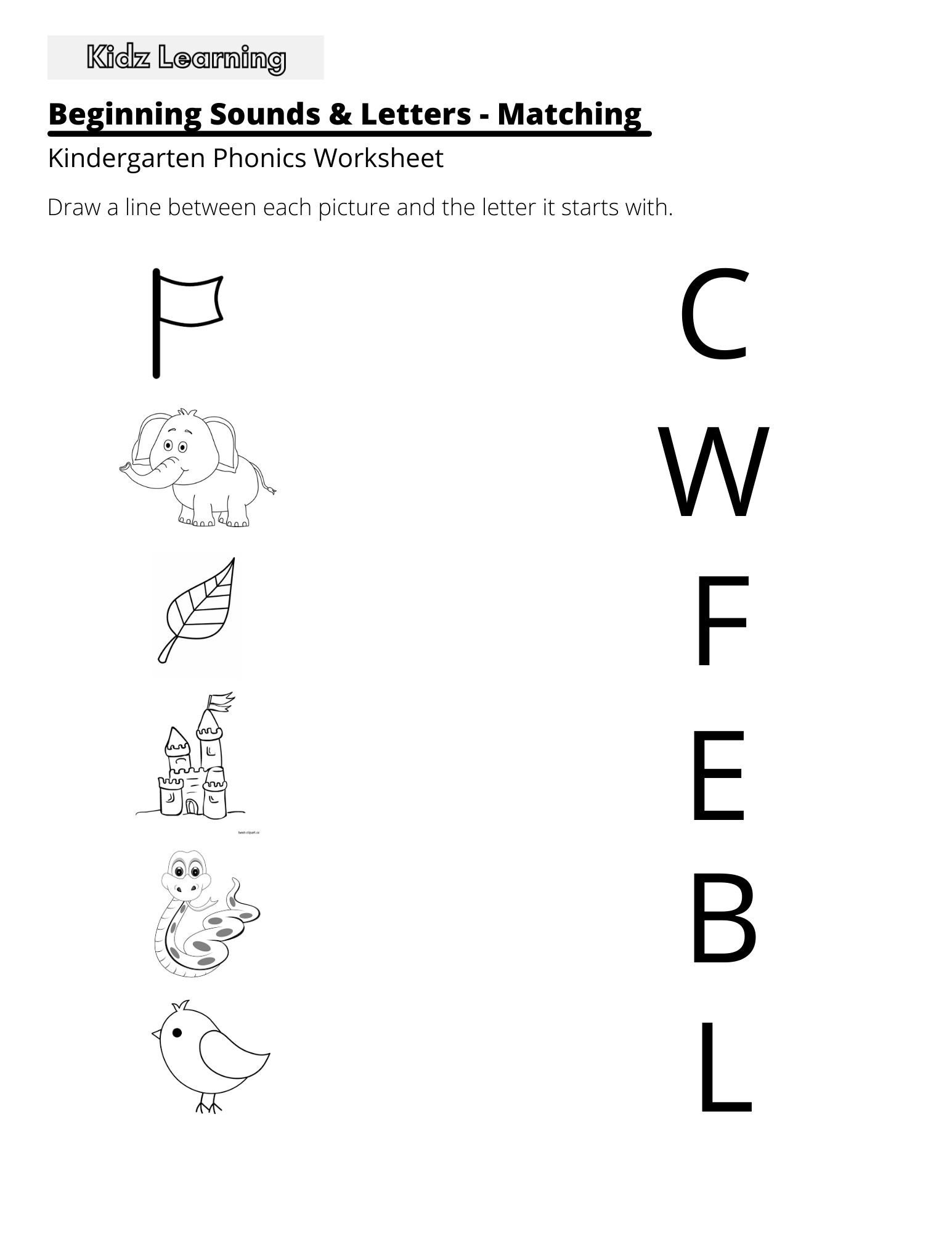 15 Printable Beginning Sounds Worksheets Preschool 1st Grade 