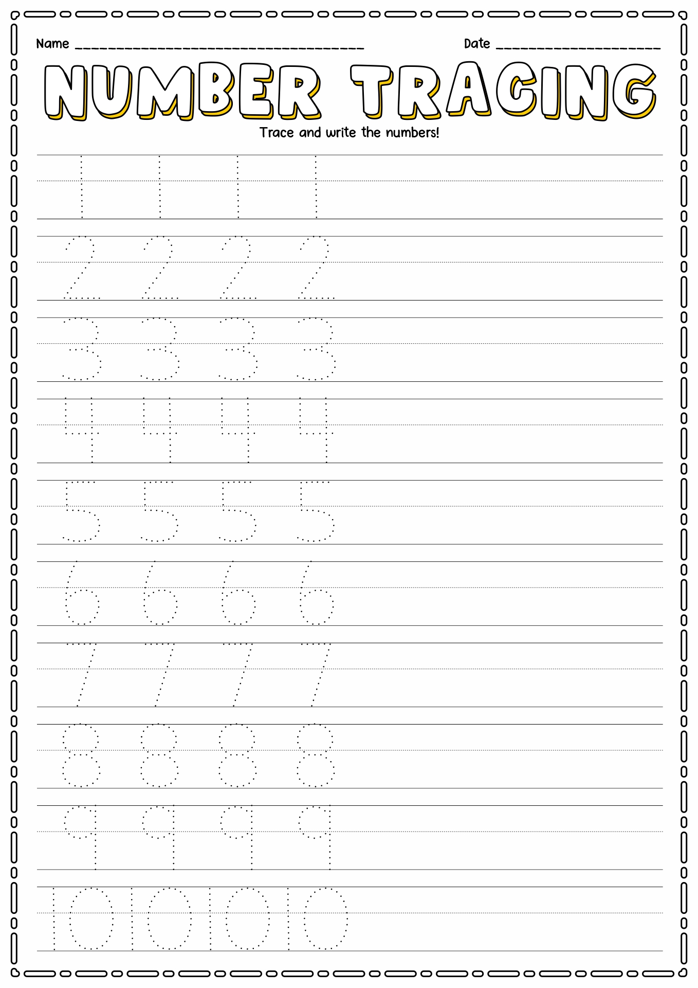Printable Preschool Practice Writing Sheets
