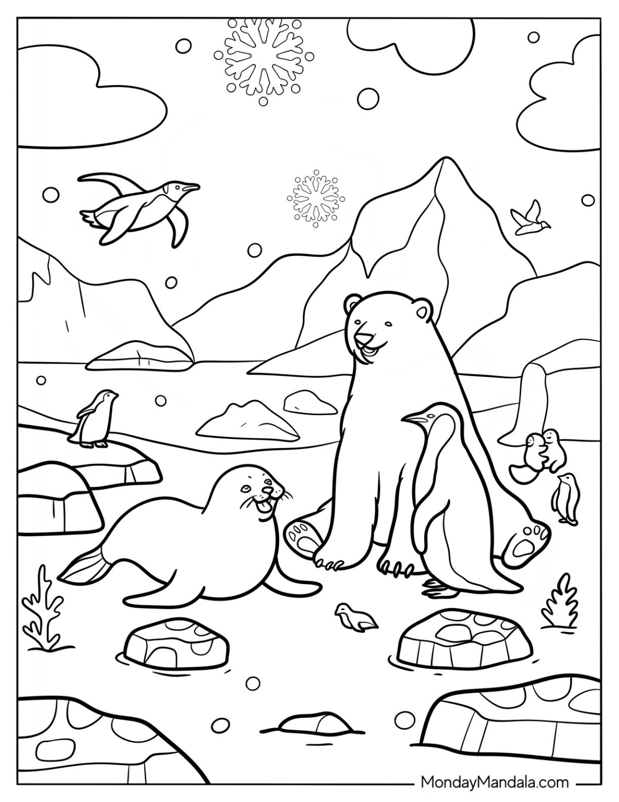 20 Arctic Animals Coloring Pages Free PDF Printables