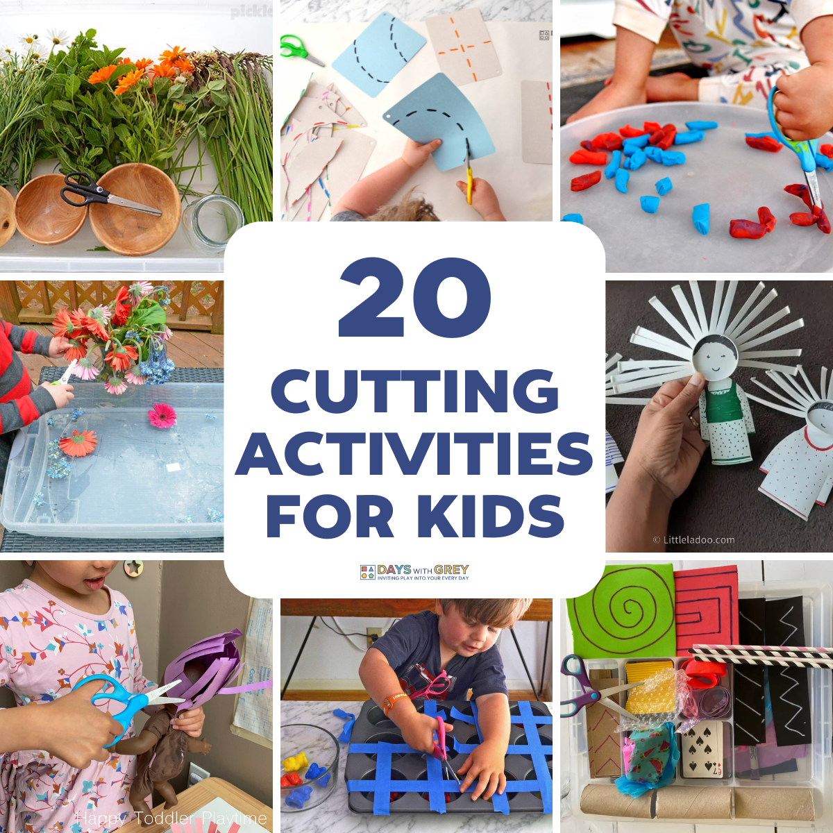 Printable Preschool Cutting Busy Box