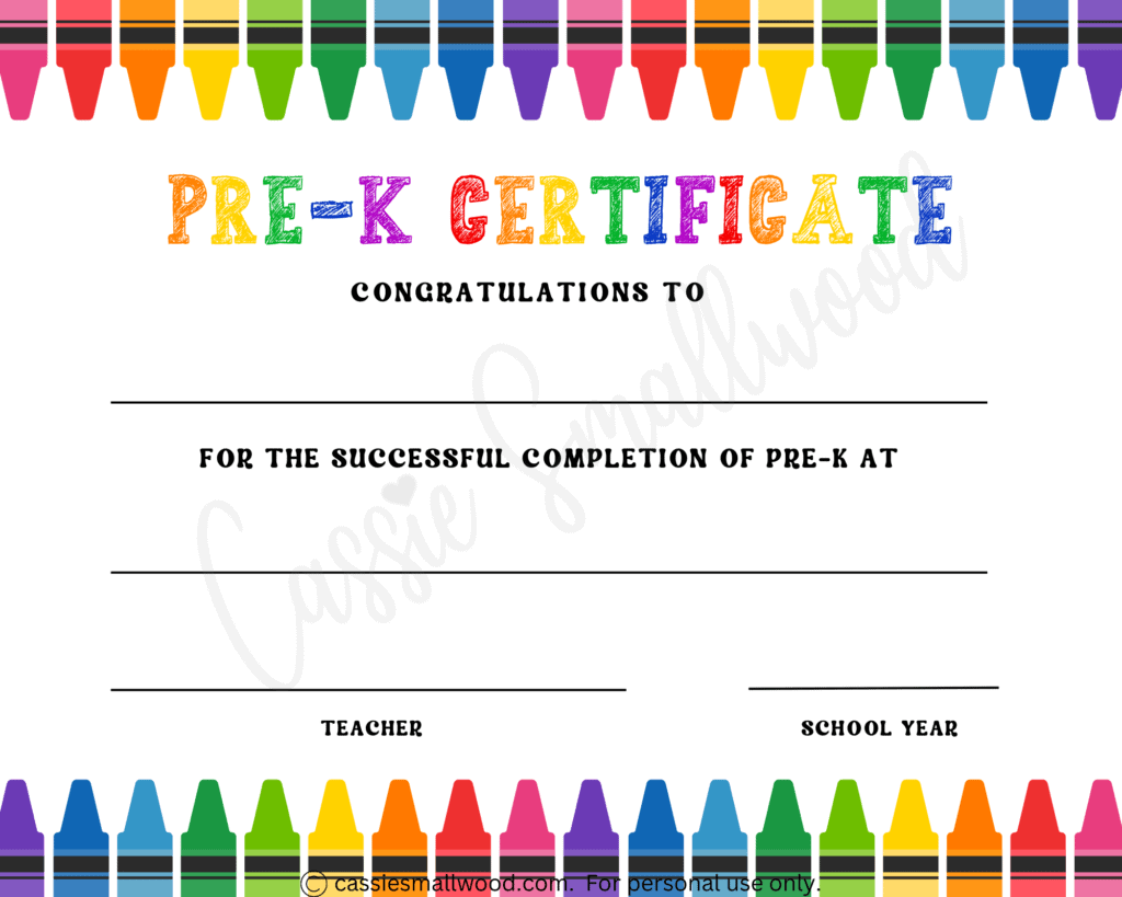 20 Preschool And Kindergarten Graduation Certificates FREE 