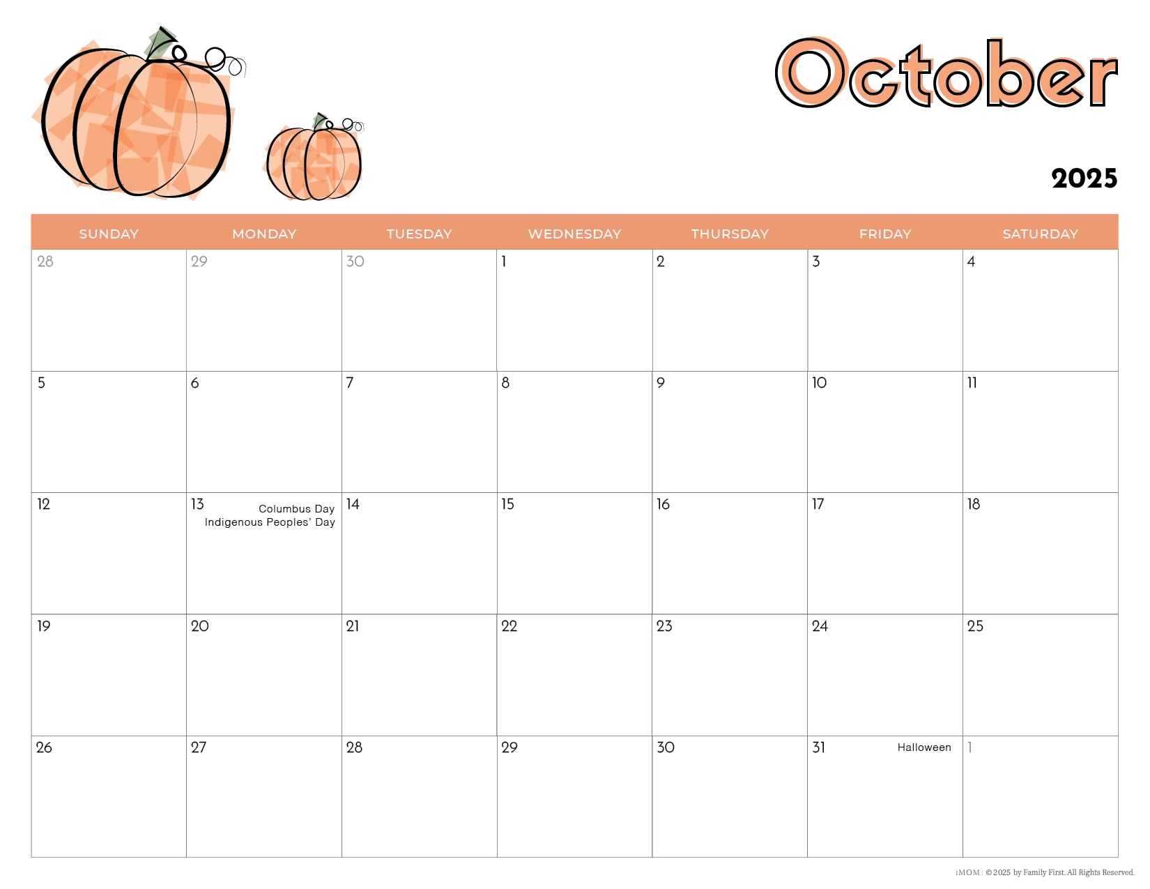 Printable Preschool Calendar Pages