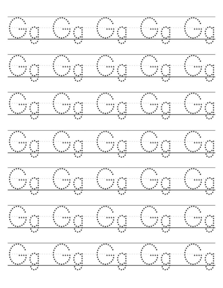 26 Printable Worksheets Trace The Letters Uppercase Lowercase A 