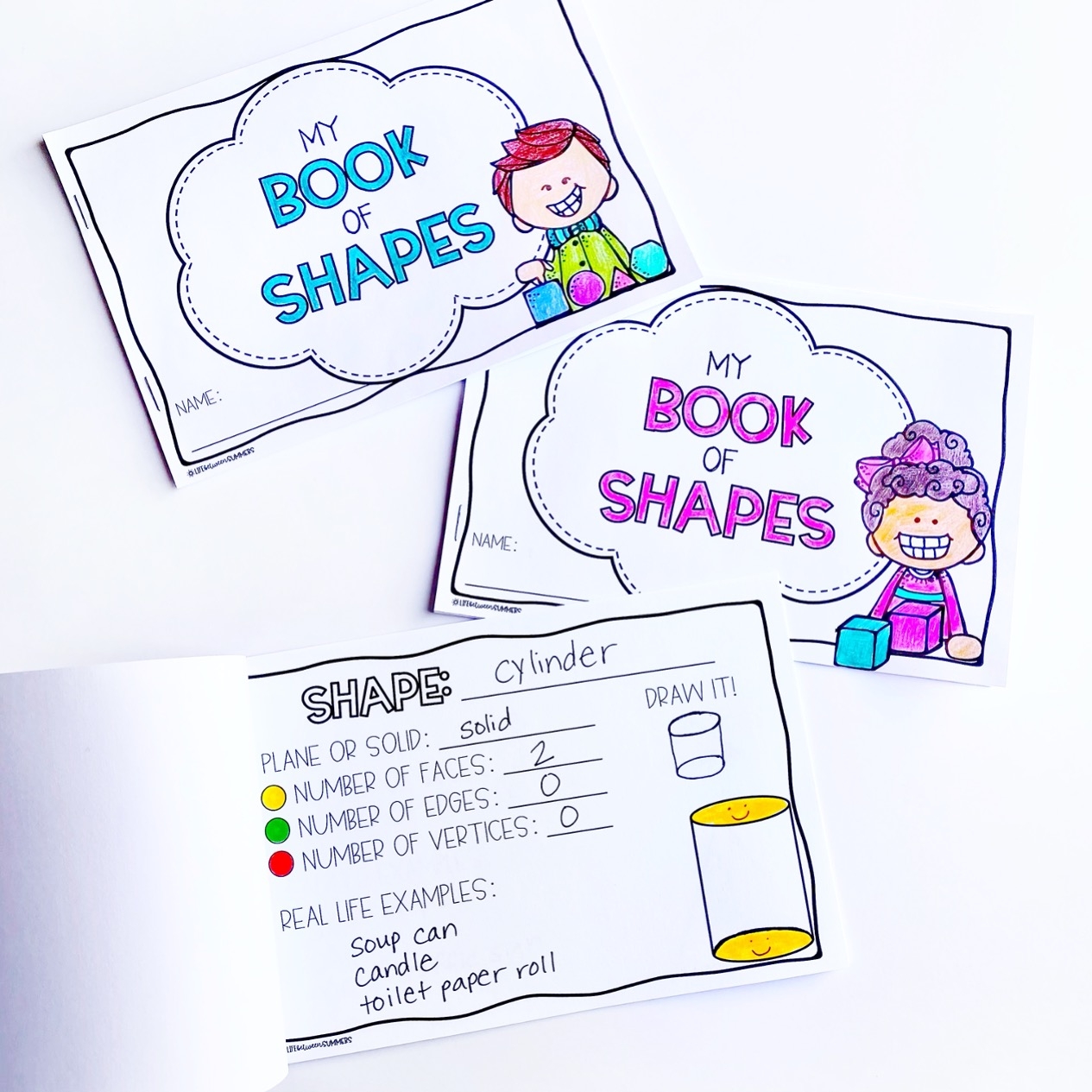 2D And 3D Shape Books Life Between Summers