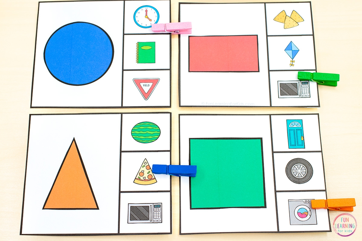 Printable Matching Shapes For Preschool