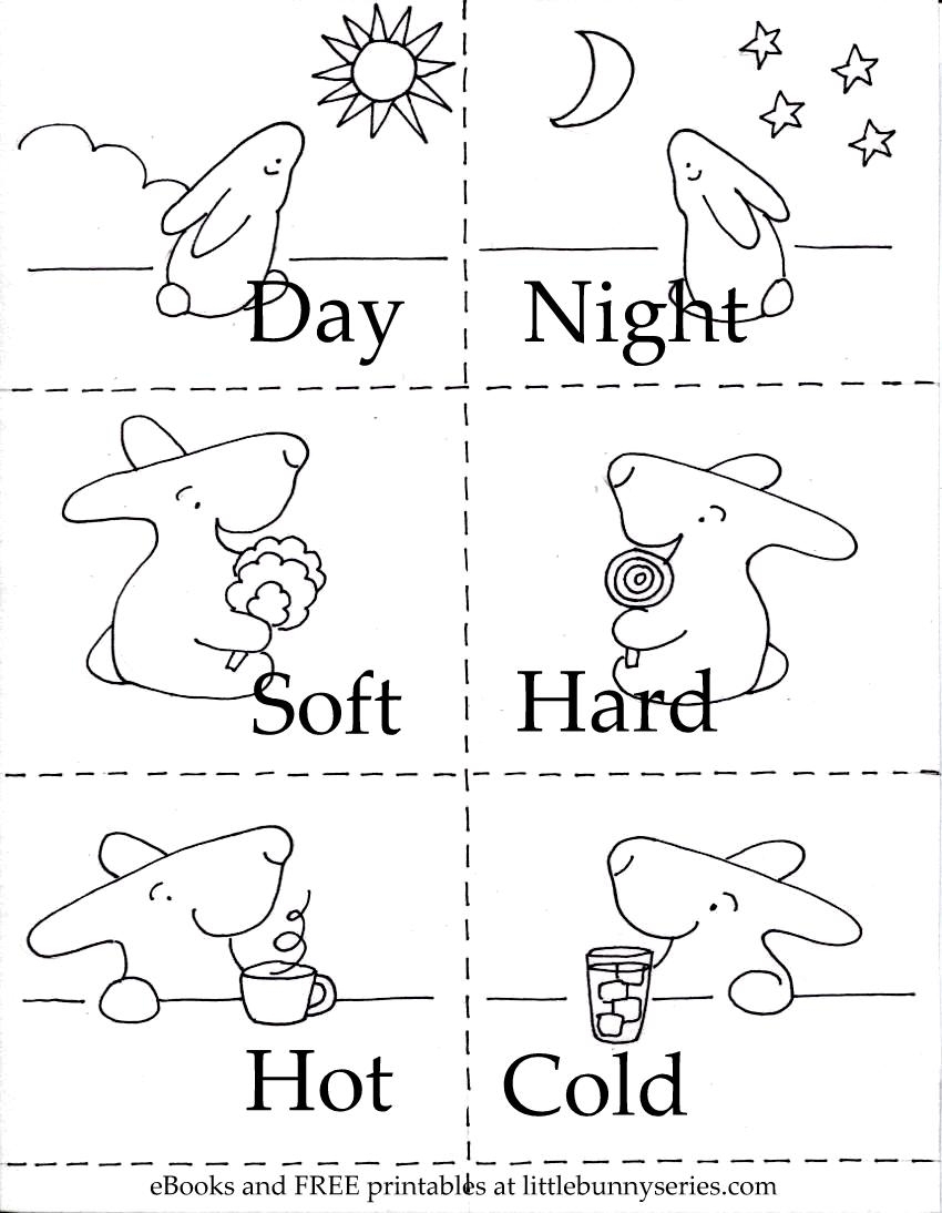 Printable Opposite Books For Preschool