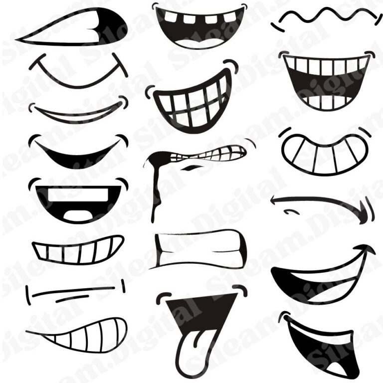 36 Cartoon Mouth PNG Files Digital Files For Cricut Cartoon 
