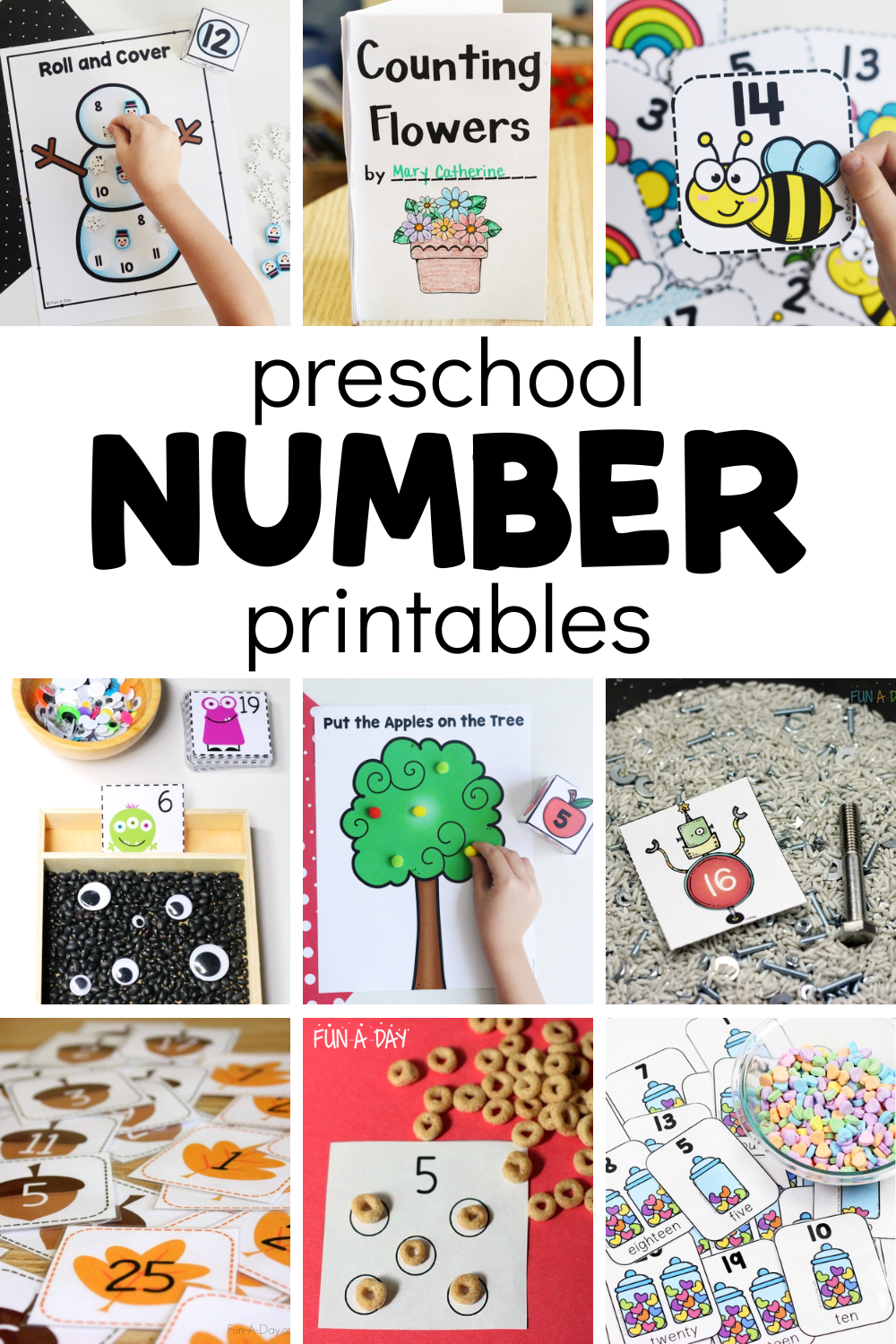 40 Free Preschool Number Printables Fun A Day 