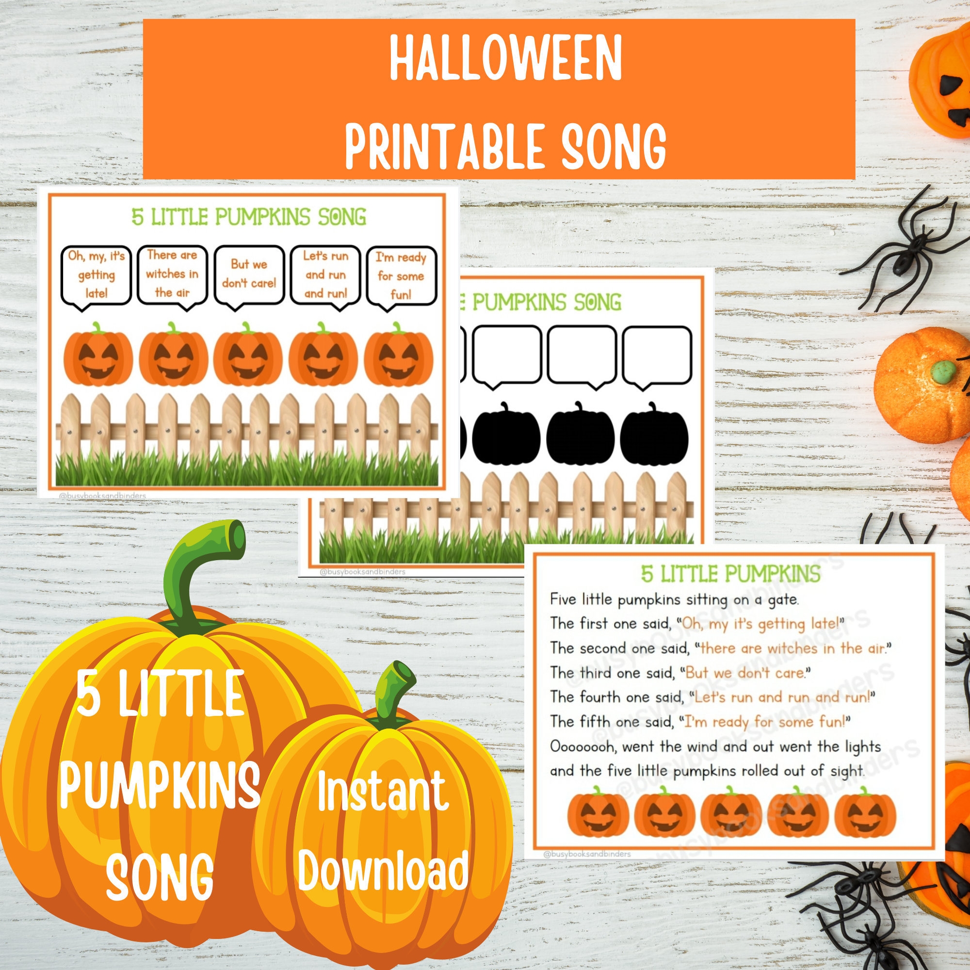 5 Little Pumpkins Song Halloween Songs Toddler Preschool 