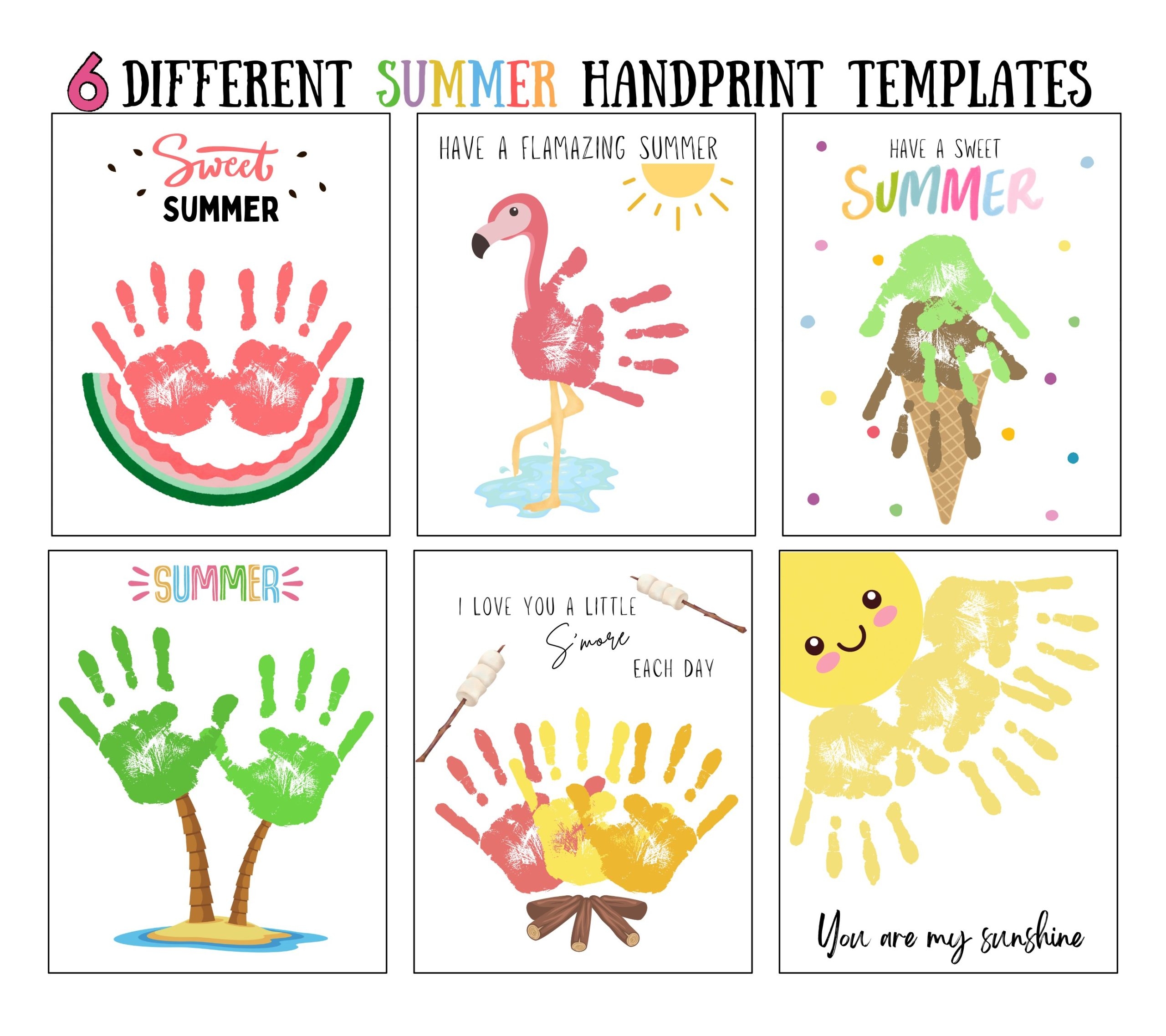 Printable Preschool Summer Crafts
