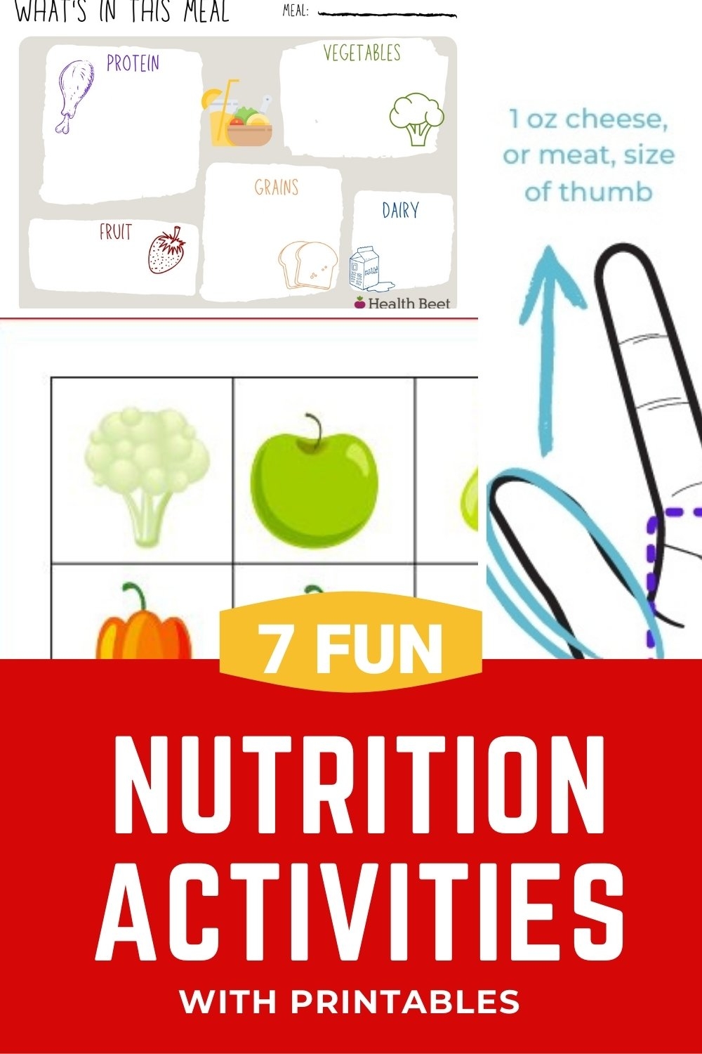 7 Fun Nutrition Activities For Teaching Choose MyPlate with Free Worksheet Health Beet