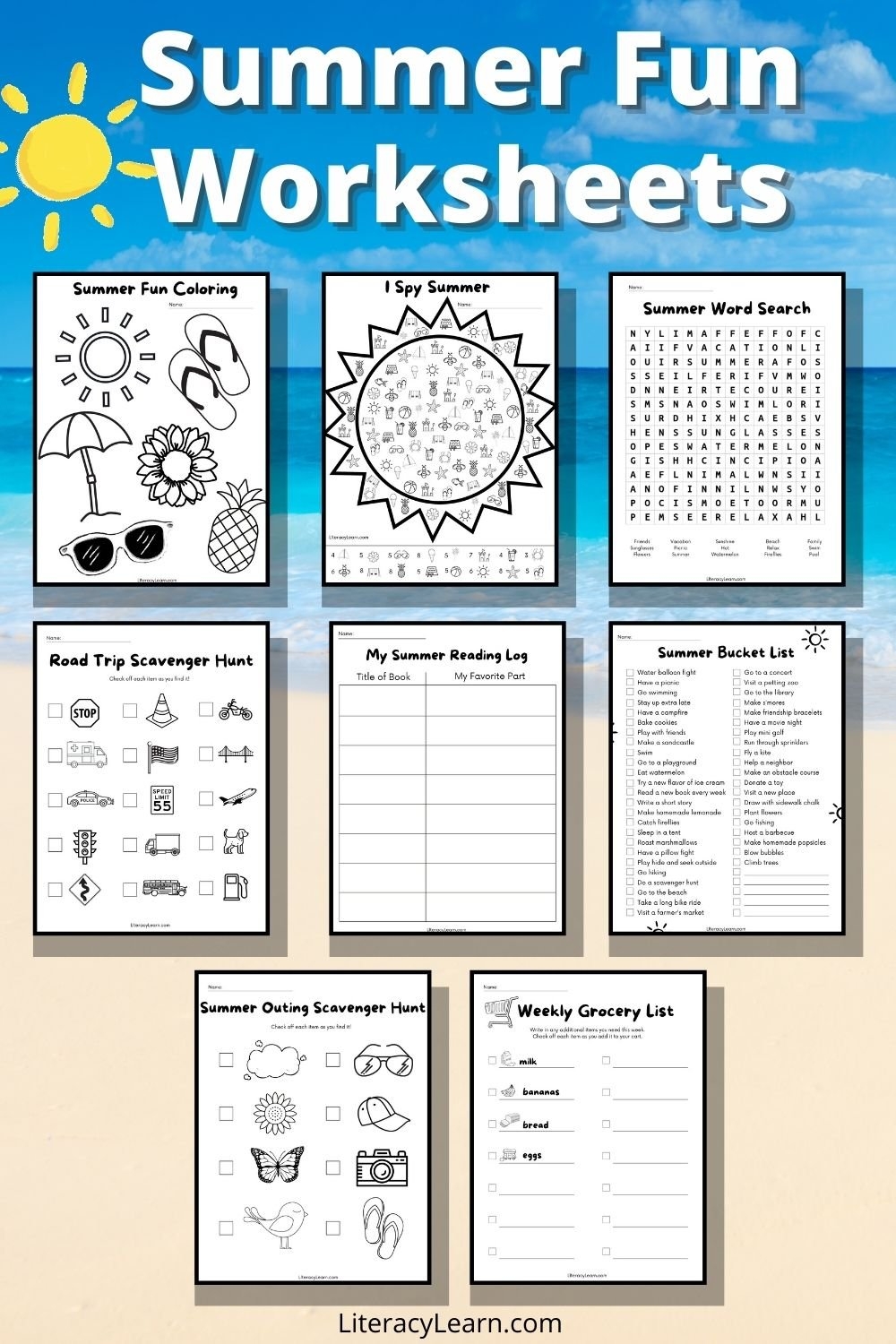 Preschool Worksheets About Summer Free Printable