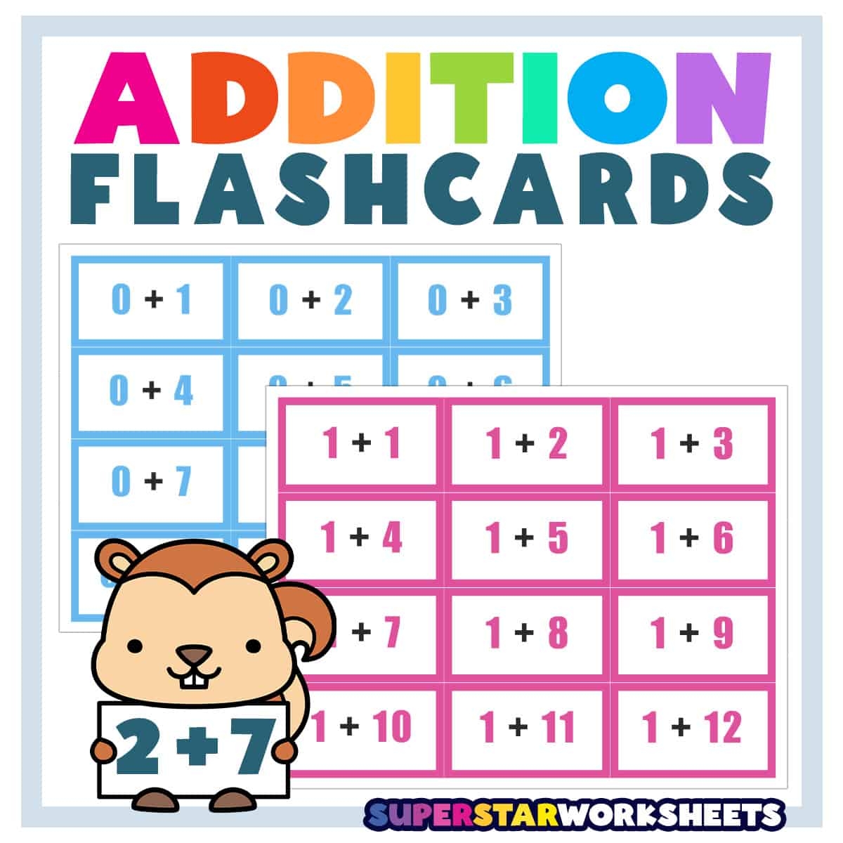 Printable Preschool Math Flash Cards