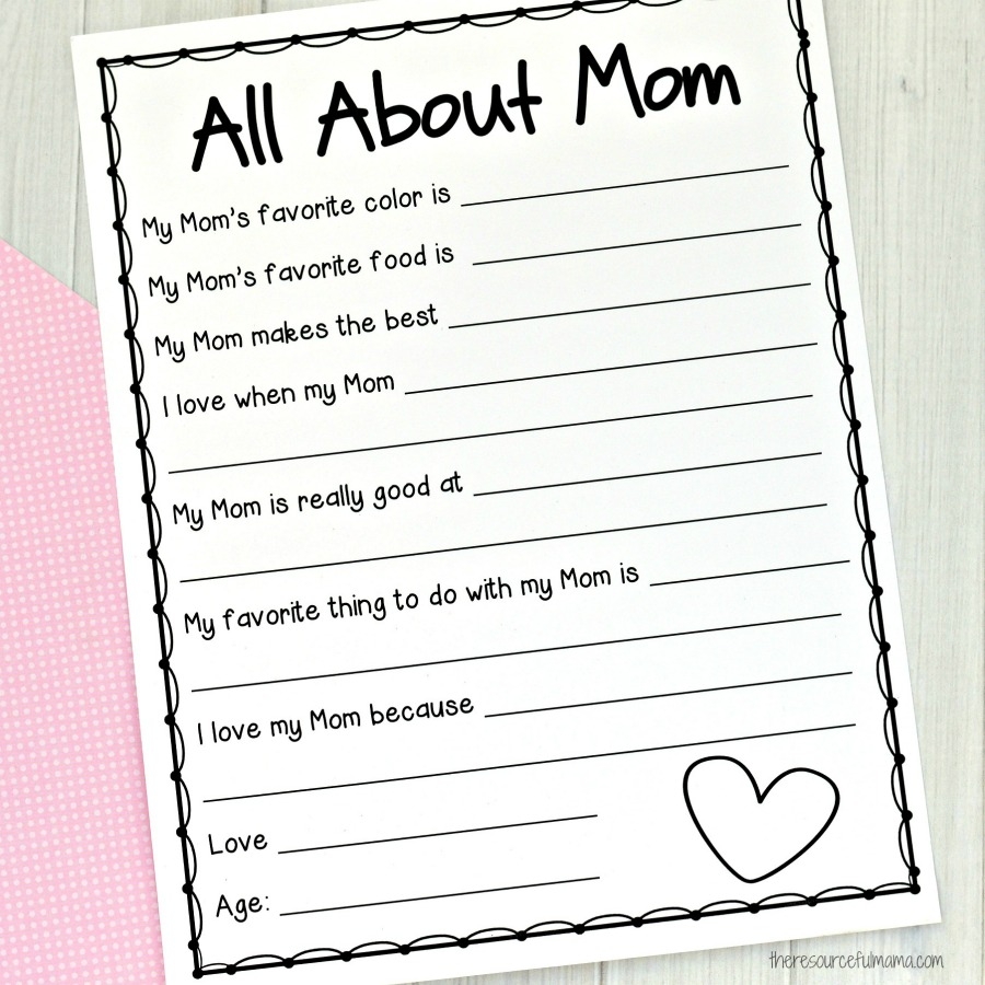 Printable Mom And Dad Writing Preschool