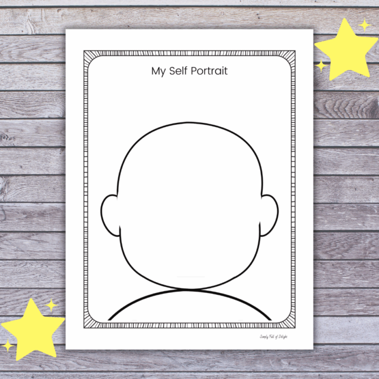 All About Me Self Portrait Free Printable Simply Full Of Delight Worksheets Library