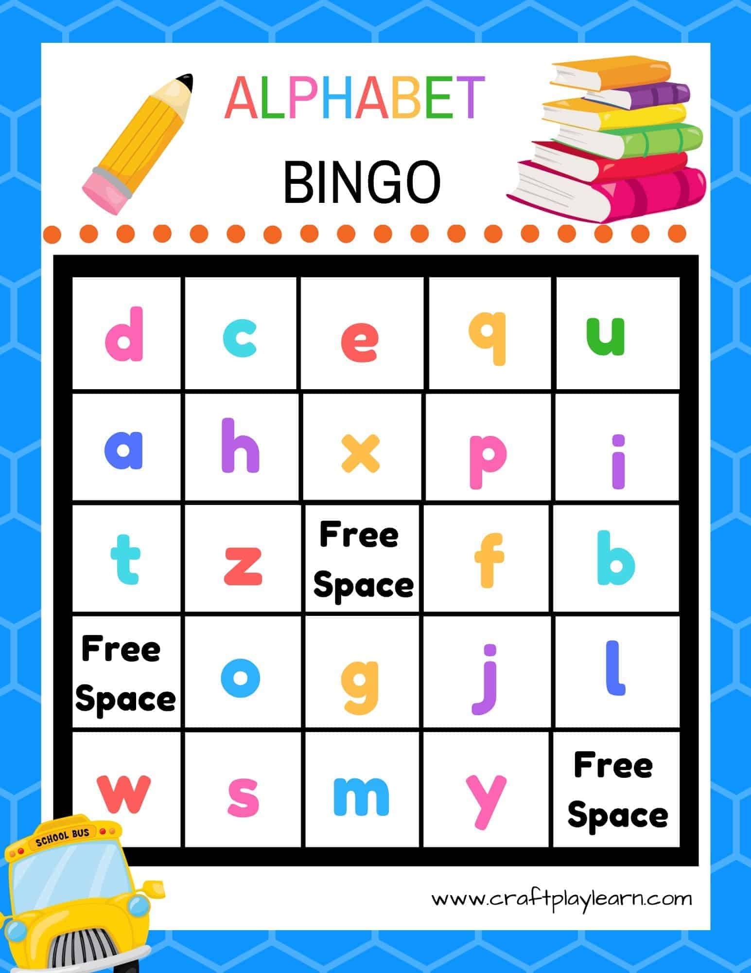Printable Preschool Bingo Games