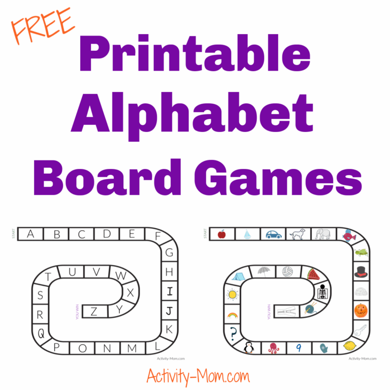 Alphabet Board Game Printable The Activity Mom