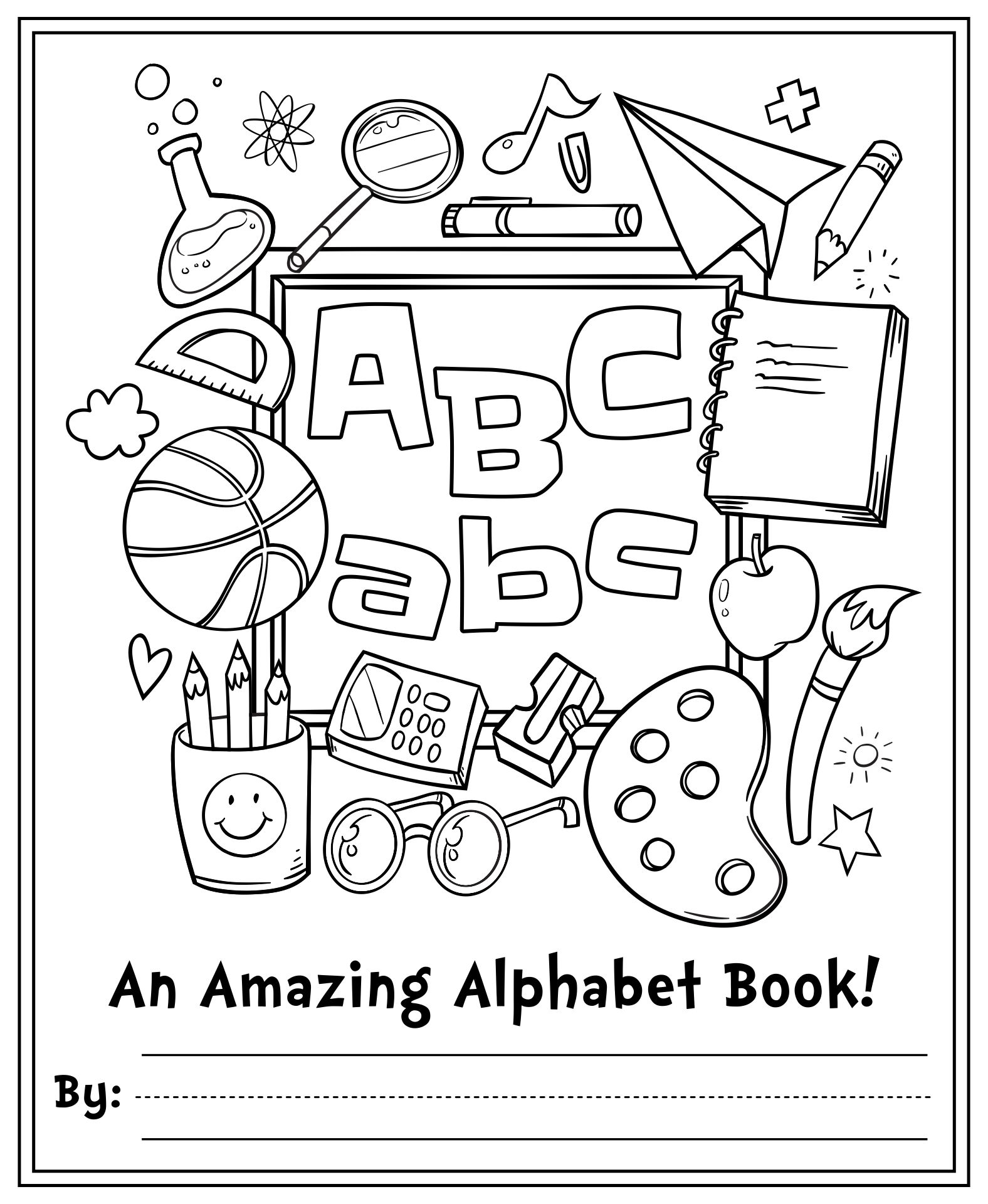 Printable Preschool Book Cover