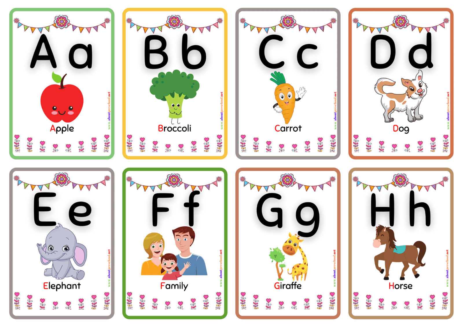 Printable Letter Cards Preschool