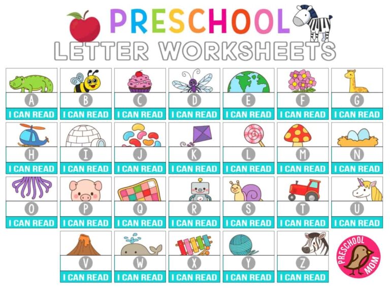 Printable Preschool Letters - Printable Preschool Worksheets