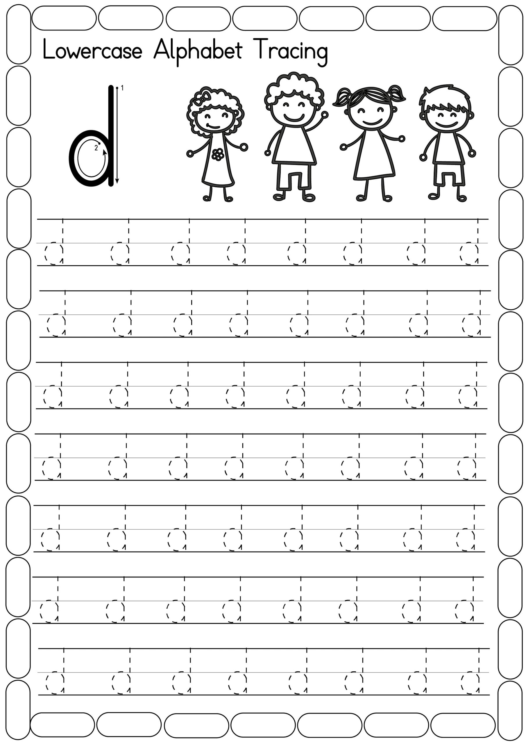 Printable Preschool Alphabet Tracing Worksheets