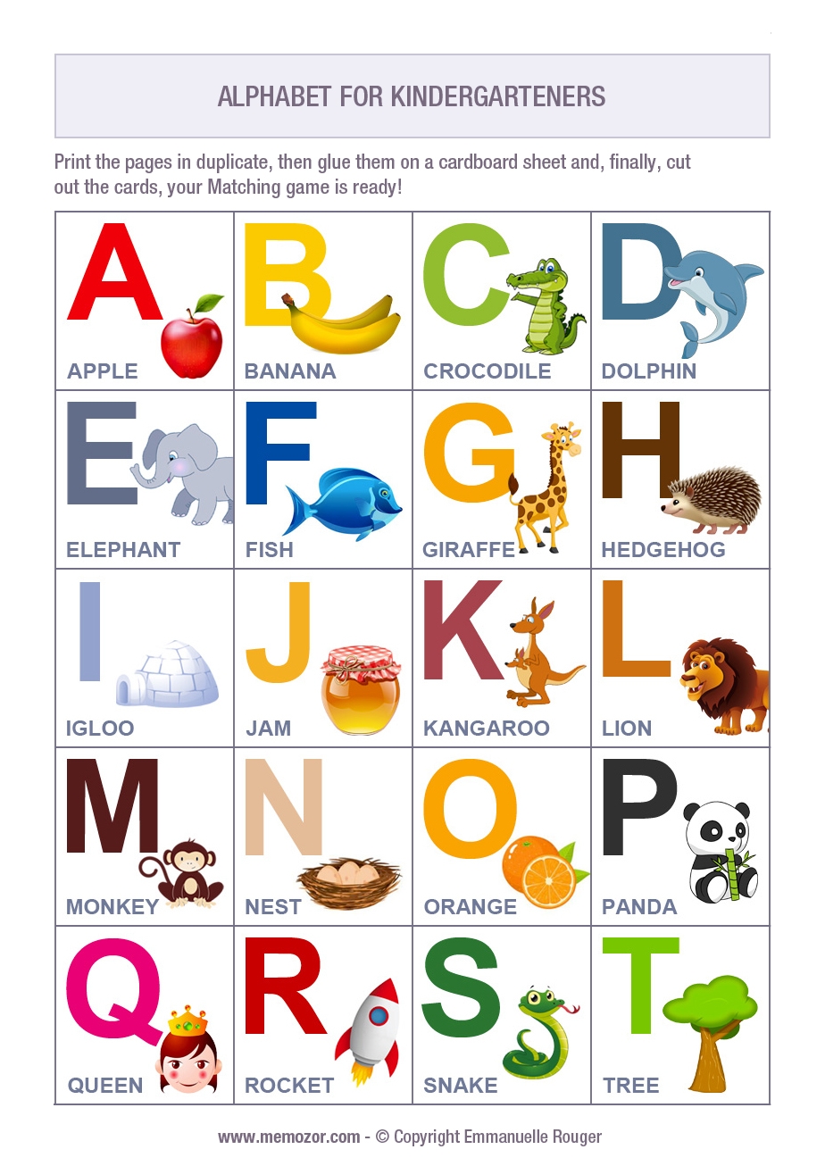 Printable Matching Letters.For Preschoolers