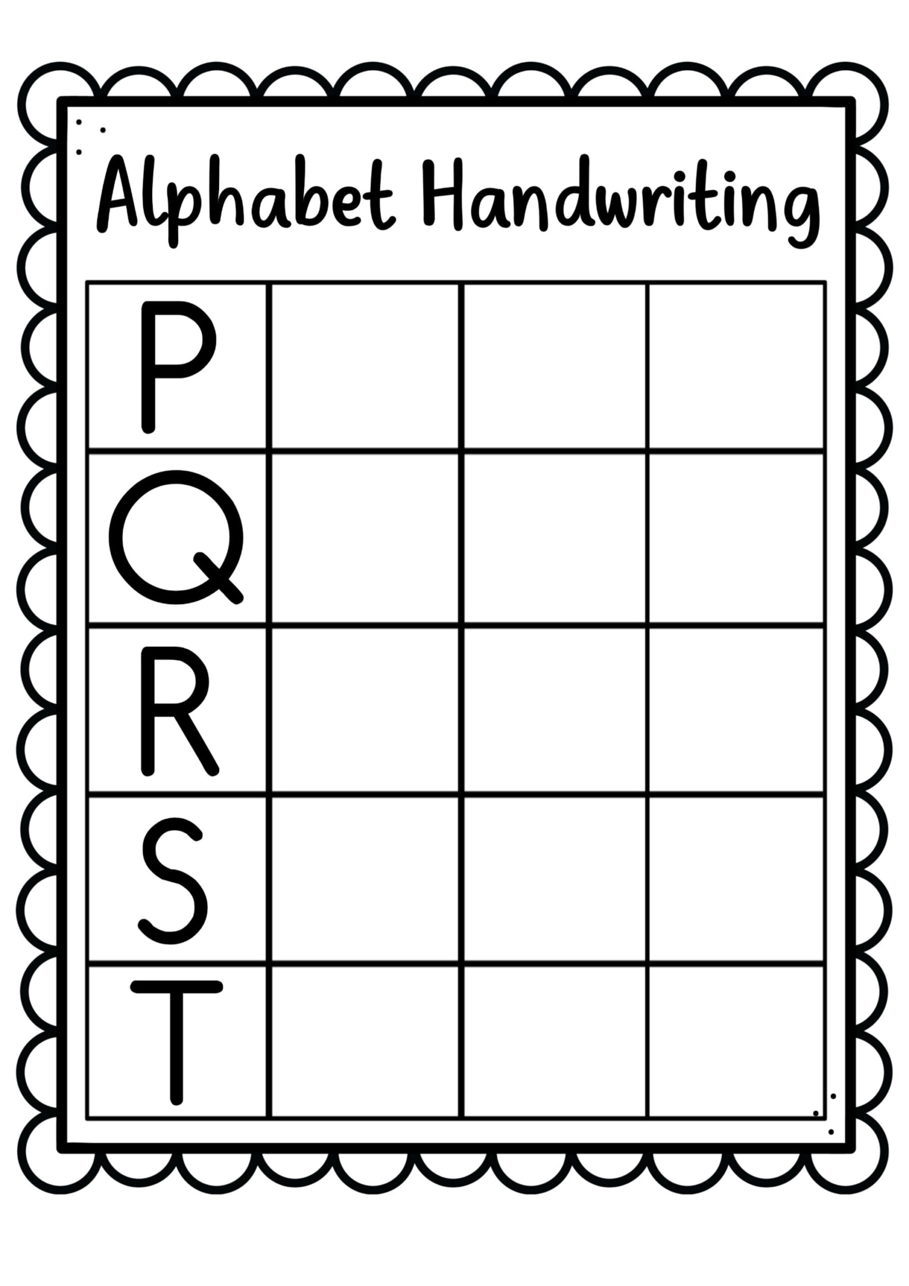 Alphabet Writing Printables Handwriting Worksheets ABC Writing 