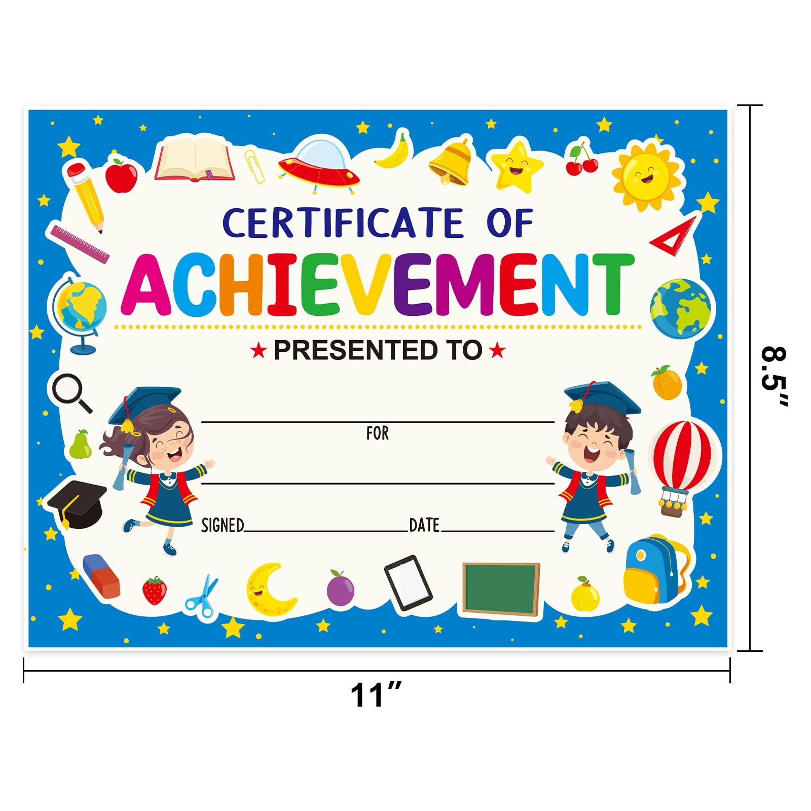 Amazon 35 Pcs Certificate Of Achievement For Kids School Award Certificates Graduation Certificate Of Completion Preschool Kindergarten 
