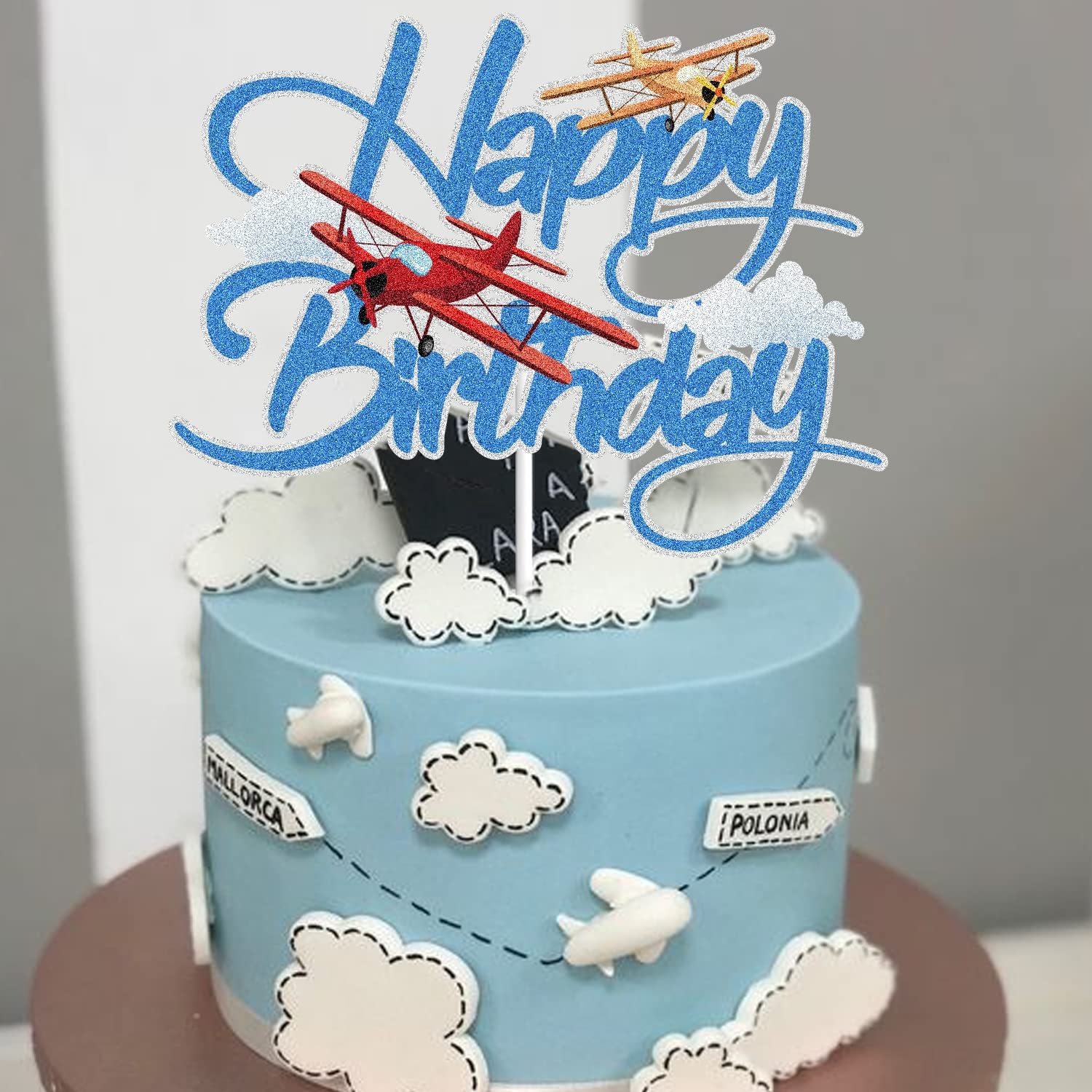 Amazon Airplane Happy Birthday Cake Topper Aircraft Birthday 