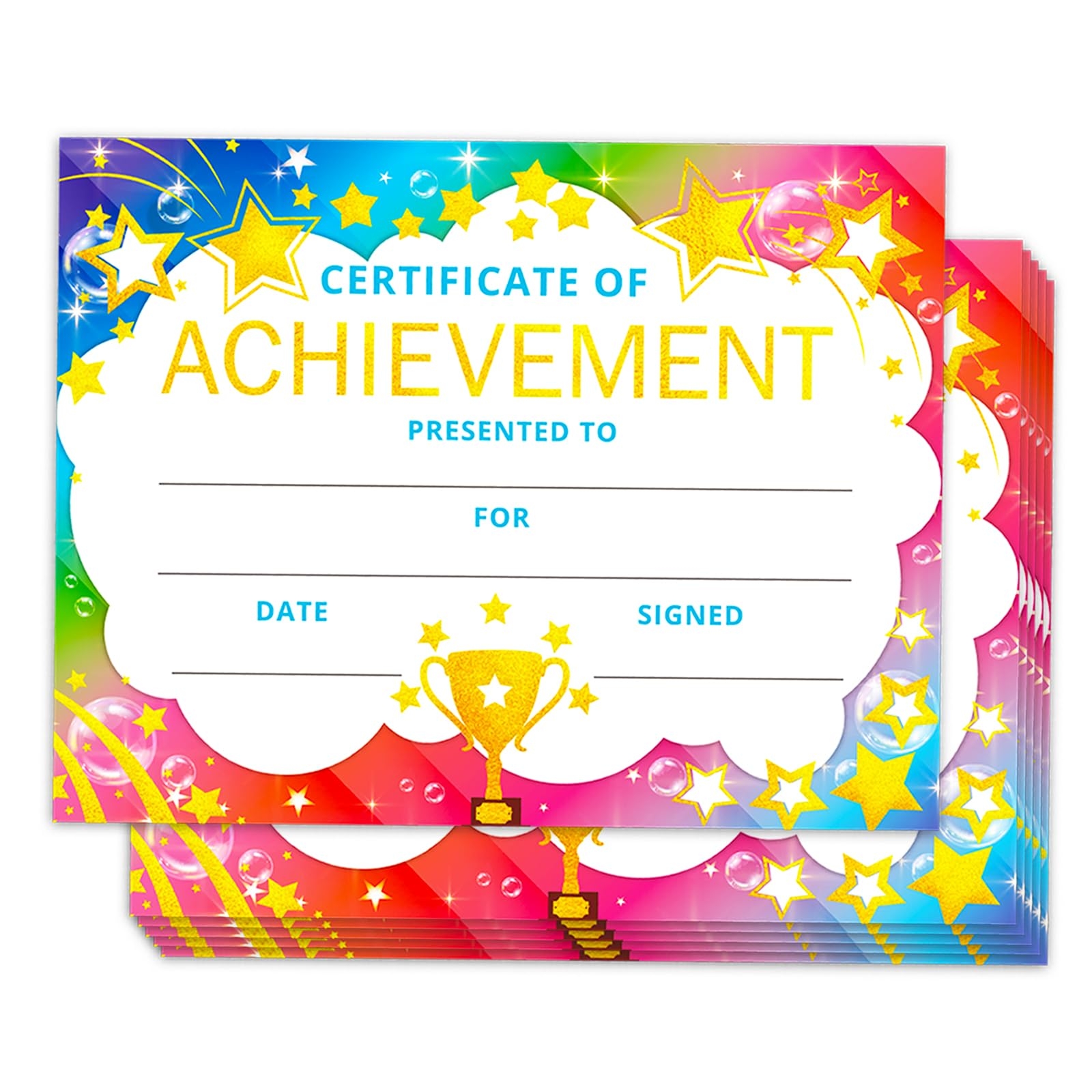 Amazon Certificate Paper For Kids Gold Star Preschool Diploma Certificates For Printing 30 Pack Kindergarten Certificate Of Achievement Award 