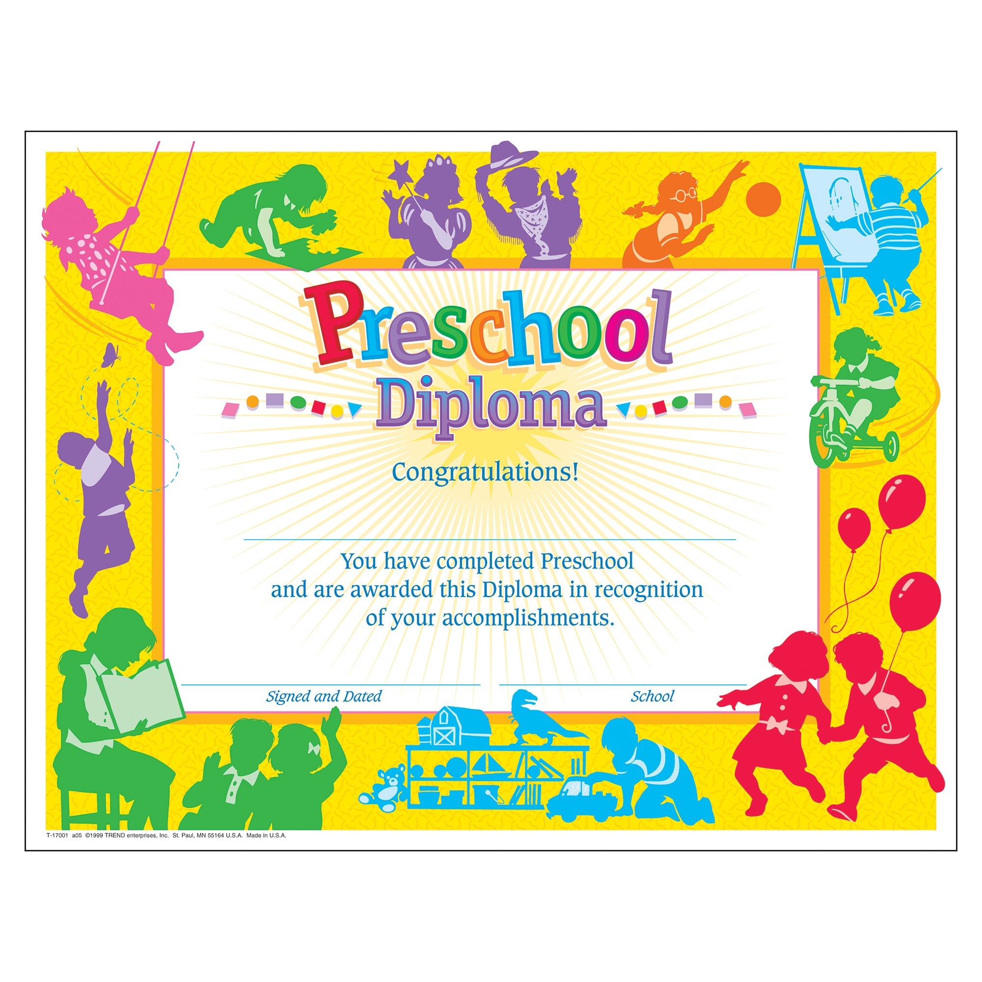 Amazon Classic Preschool Diploma Pack Of 30 Office Products
