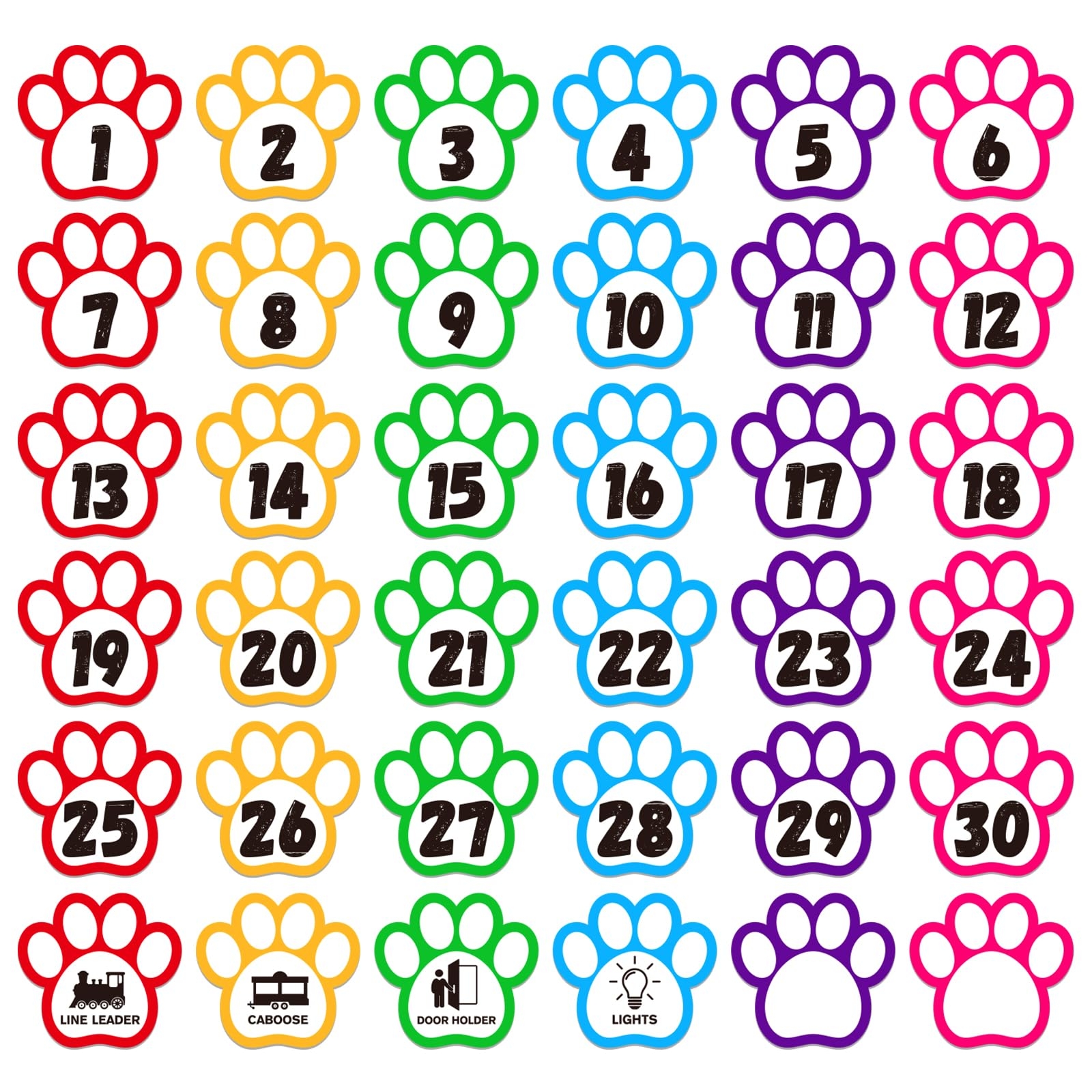 Amazon D24TIME 36Pcs Line Up Spots Dots For Classroom Floor Number Spots Stickers 4 5
