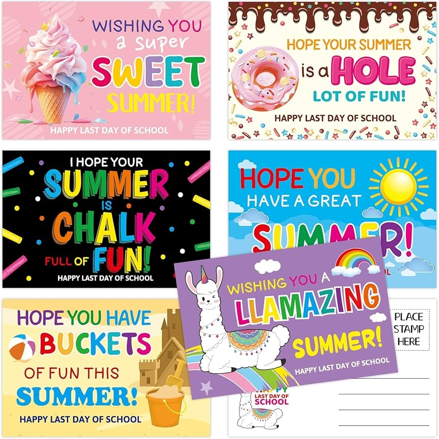 Amazon End Of The School Year Postcards For Kids Have A 