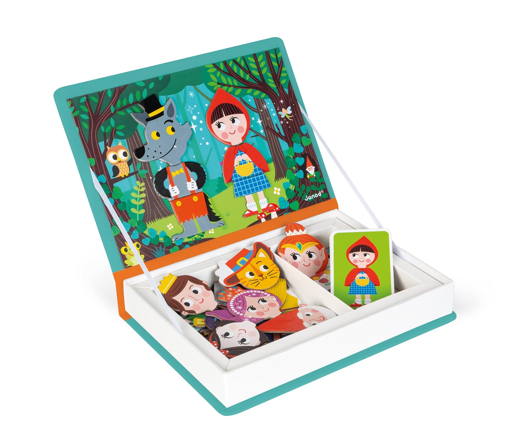 Amazon Janod Magneti Book Story Book 40 Piece Magnetic Educational Set Encourages Motor Skills And Imagination Suitable For Ages 3 And Up J02588 White Toys U0026 Games