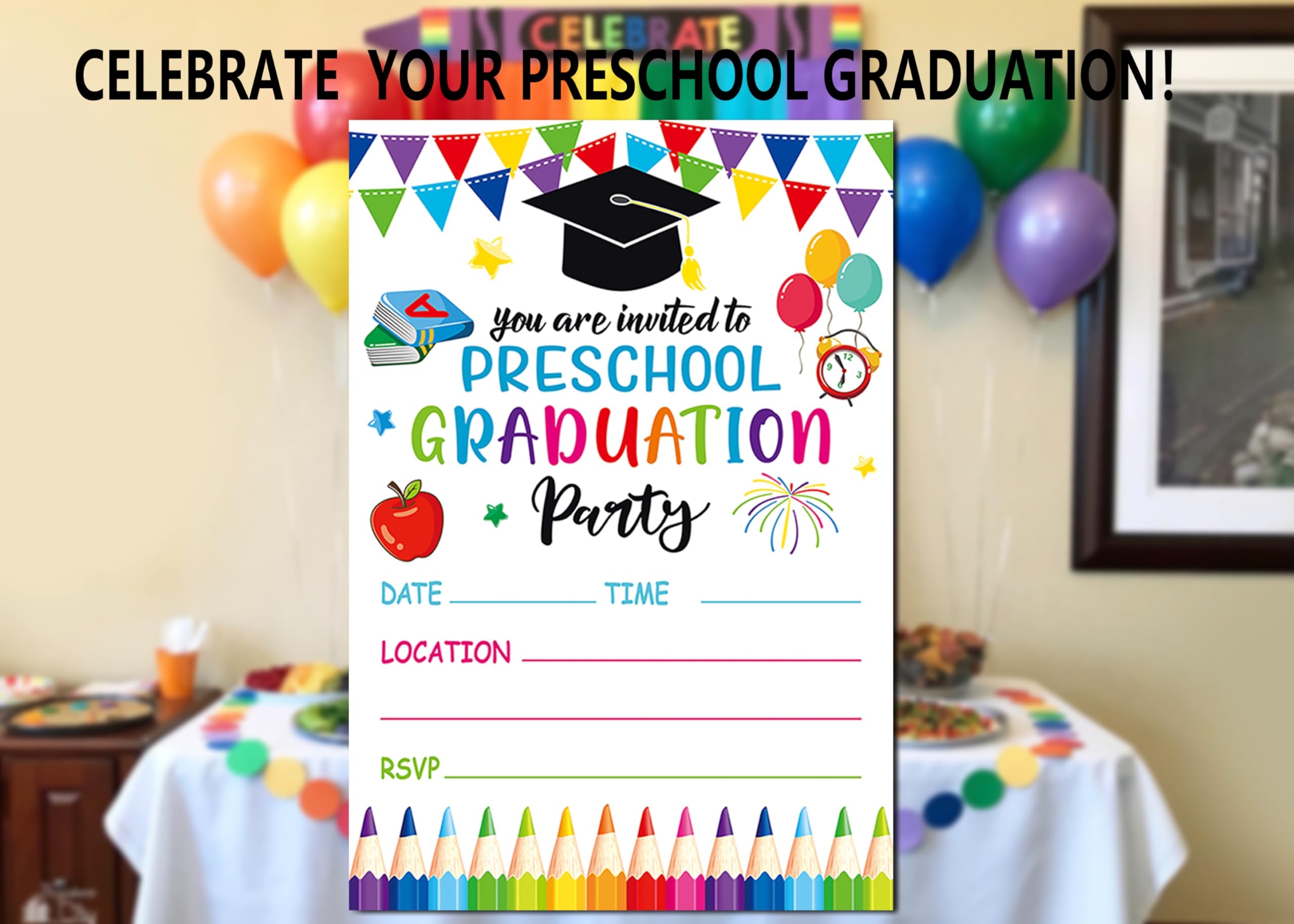 Printable Preschool Graduation Invitation