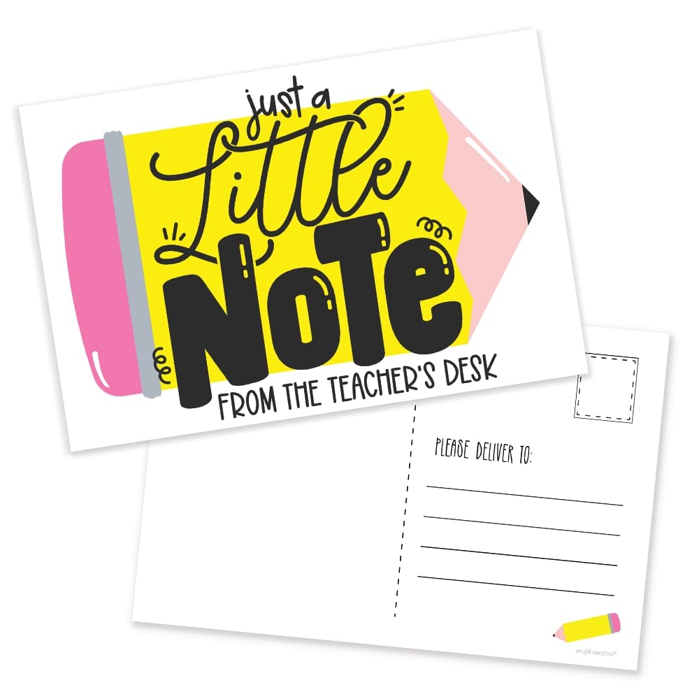Amazon Teacher Mail Postcards For Students 50 Cute Pencil Teacher Notes Classroom Incentives Positive Notes Home From Teacher Classroom Supplies Kindergarten Elementary Preschool Office Products
