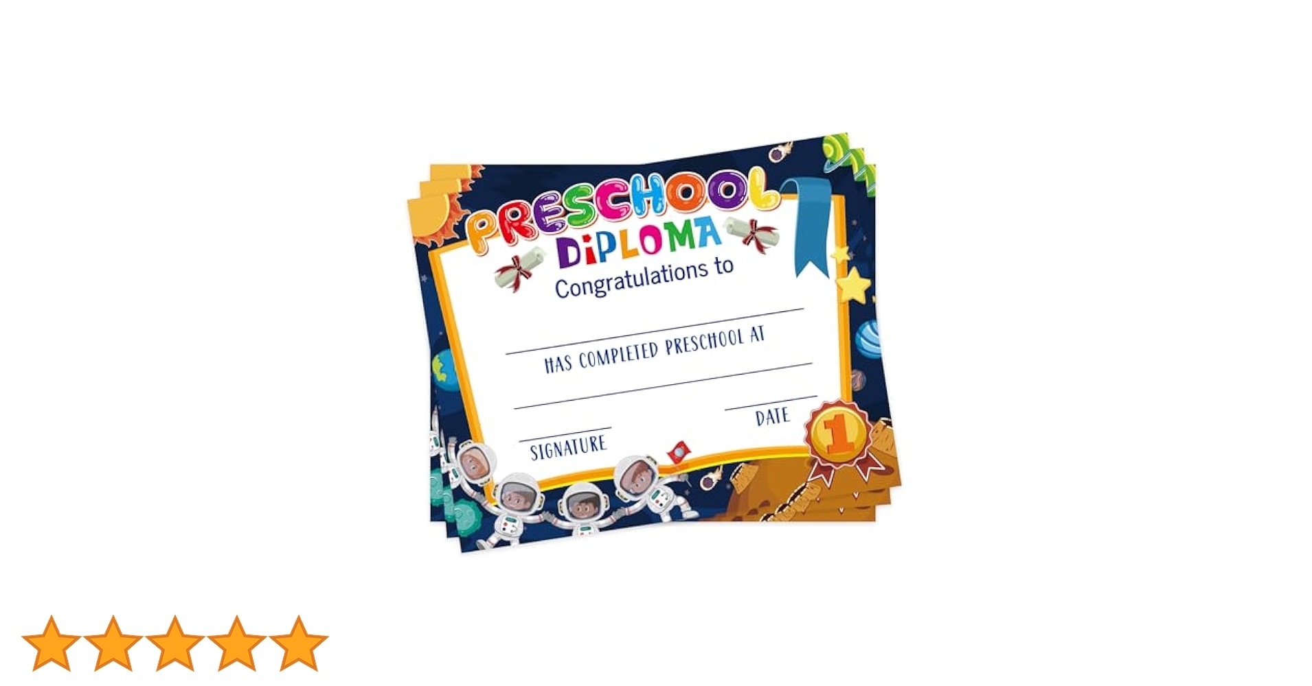 Amazon WhatSign 36PCS Preschool Diploma Preschool Award 