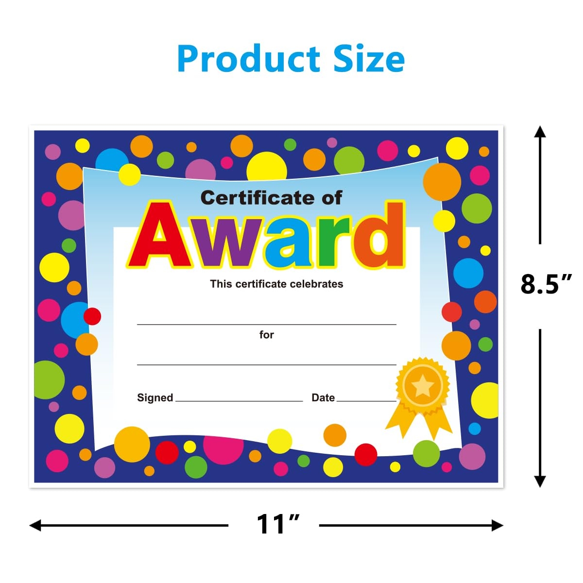 Amazon Yoklili 45 Pack Certificate Of Award For Teachers 