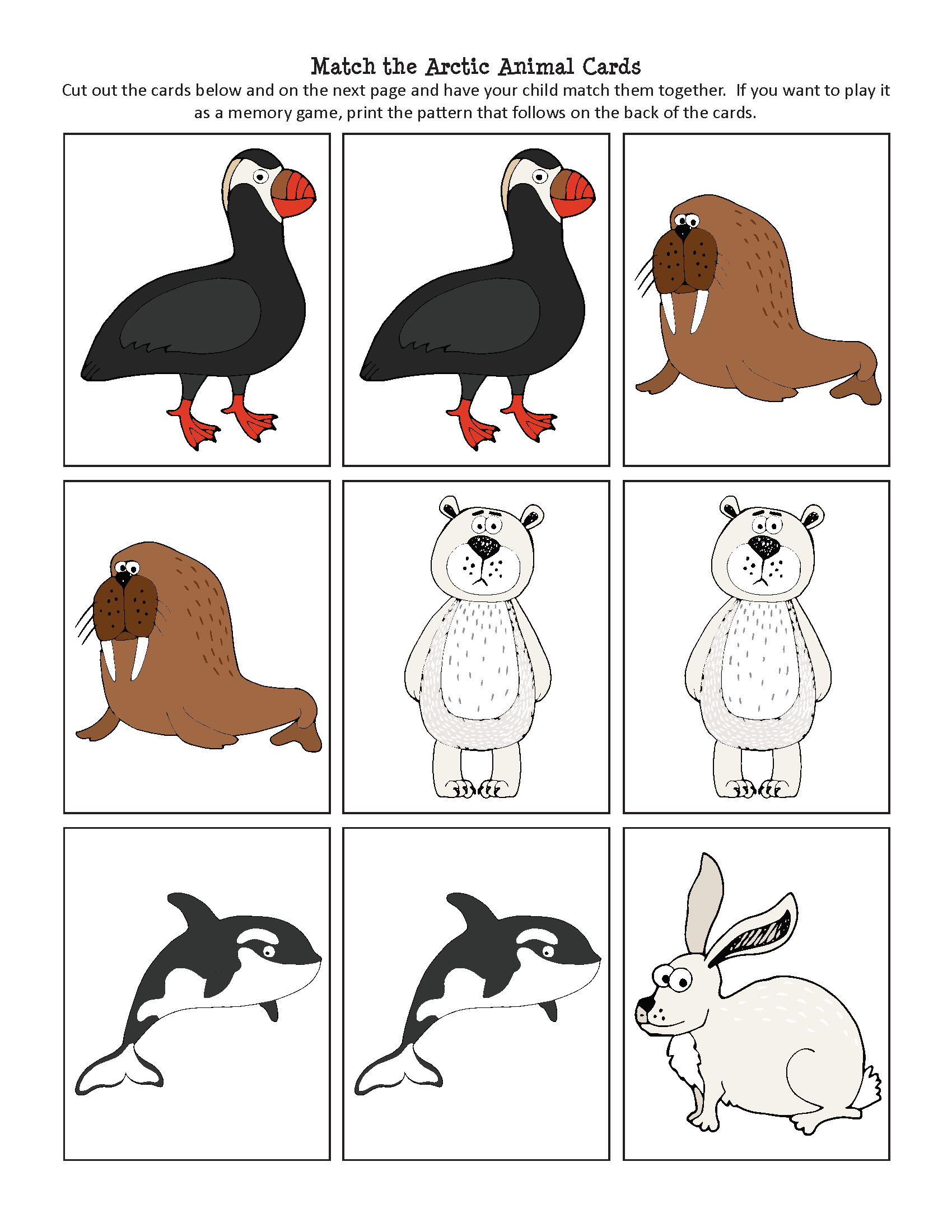 Arctic Animals Printables Pack Gift Of Curiosity