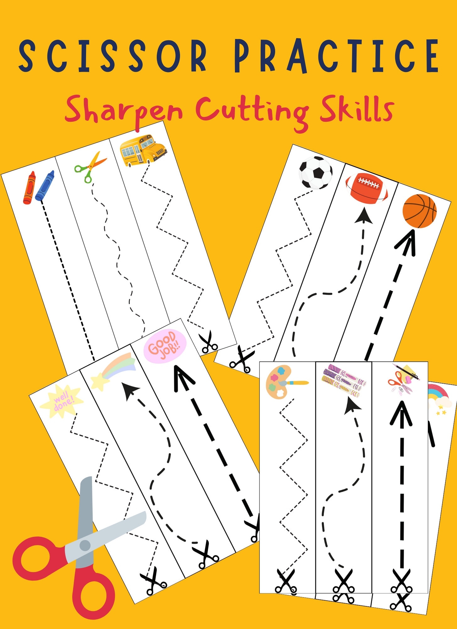 Printable Preschool Cutting Worksheets