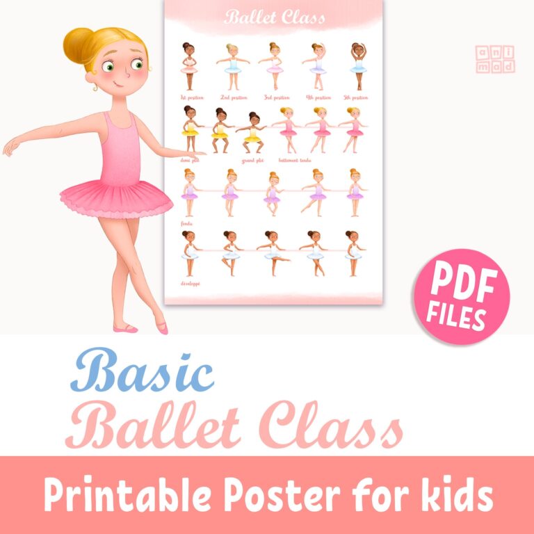BALLET POSES Printable Poster For Preschool Girls Ballet Class Basic Ballerina Positions Classroom Decor Wall Art Gift Instant Download Etsy UK