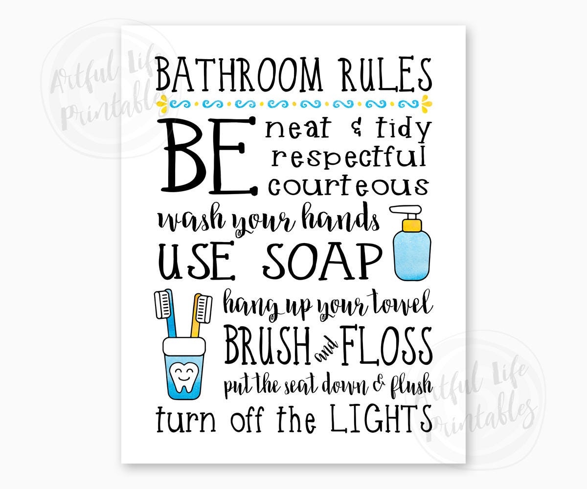 Printable Preschool Bathroom Signs