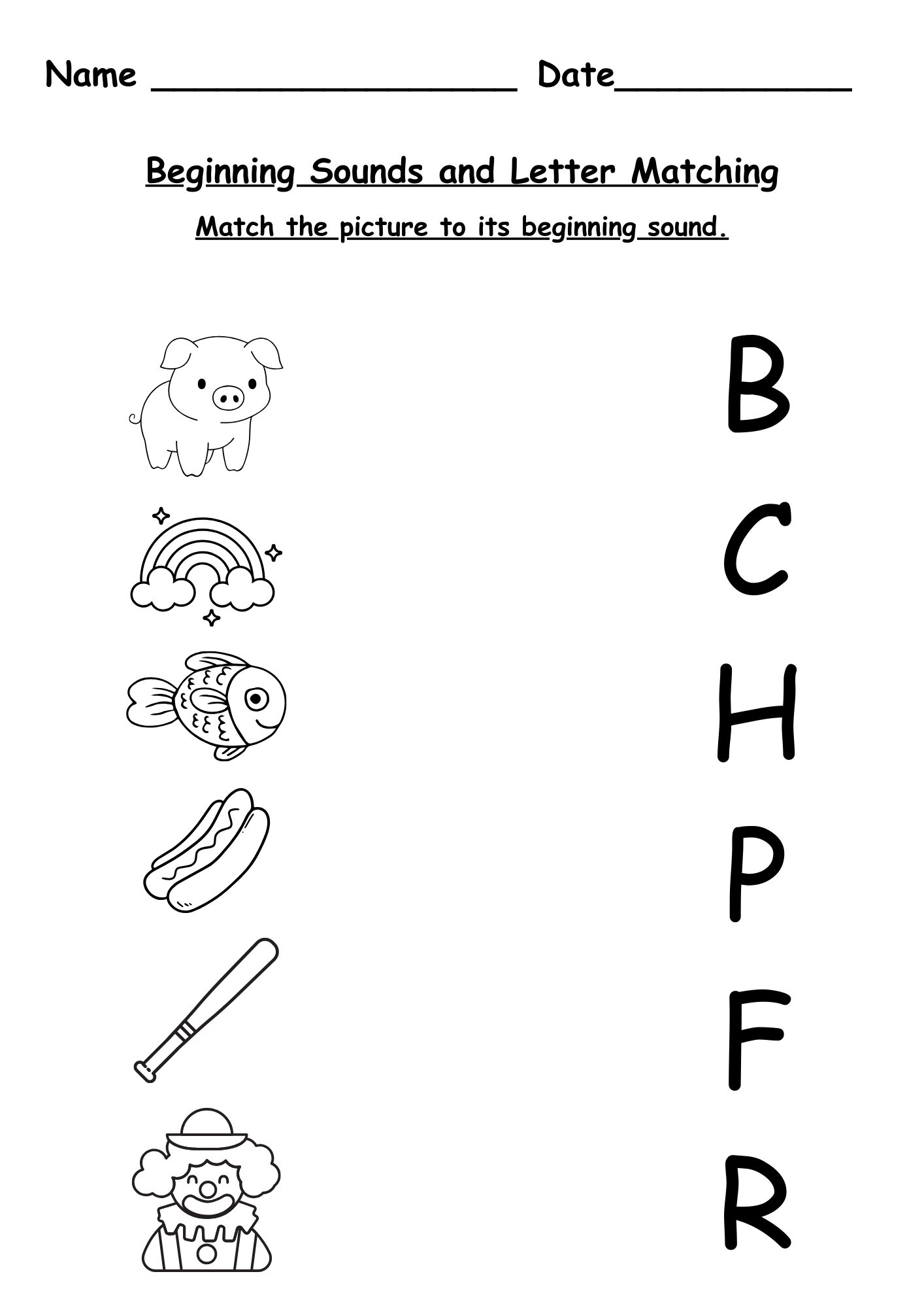 Beginning Sounds Worksheets